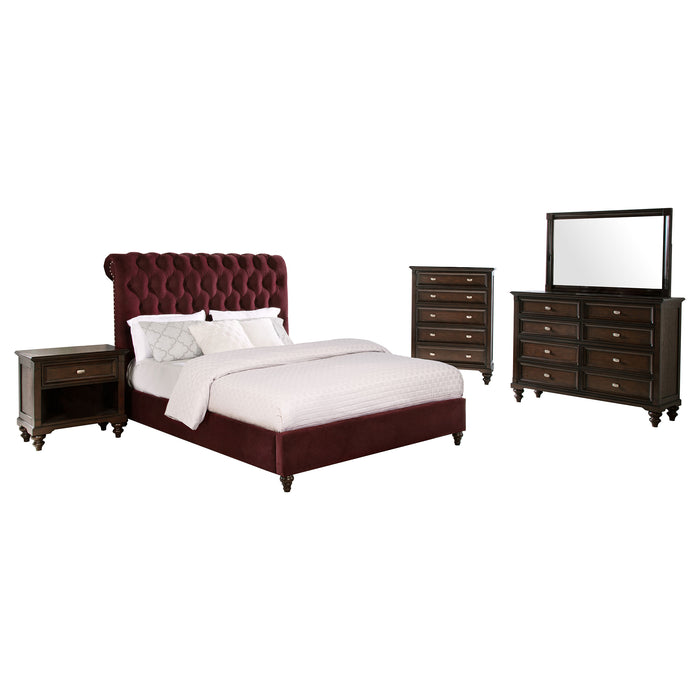 Devon  California King Bedroom Set Beige and Oak