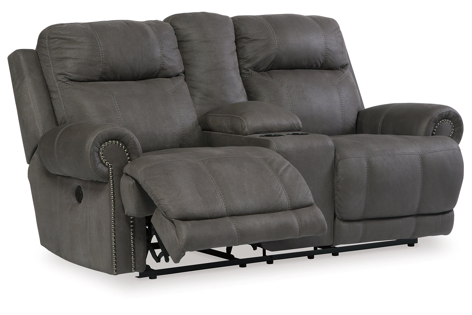 Austere Reclining Loveseat w/Console