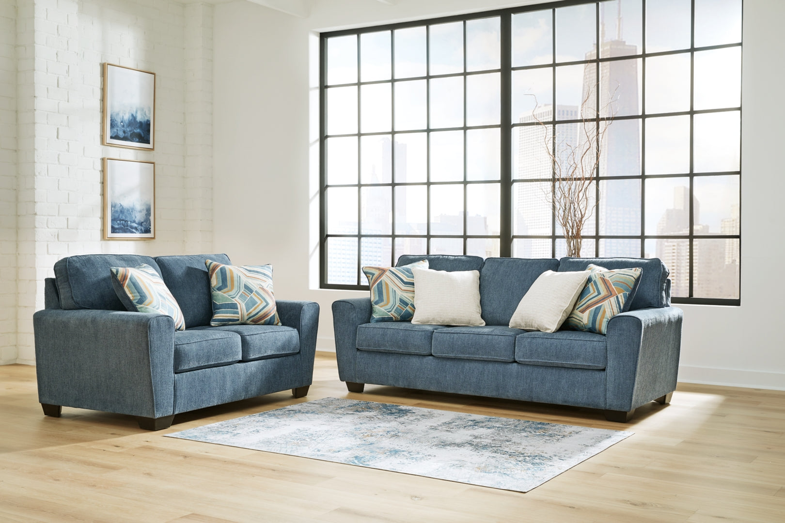 Cashton Sofa and Loveseat Chair and Ottoman