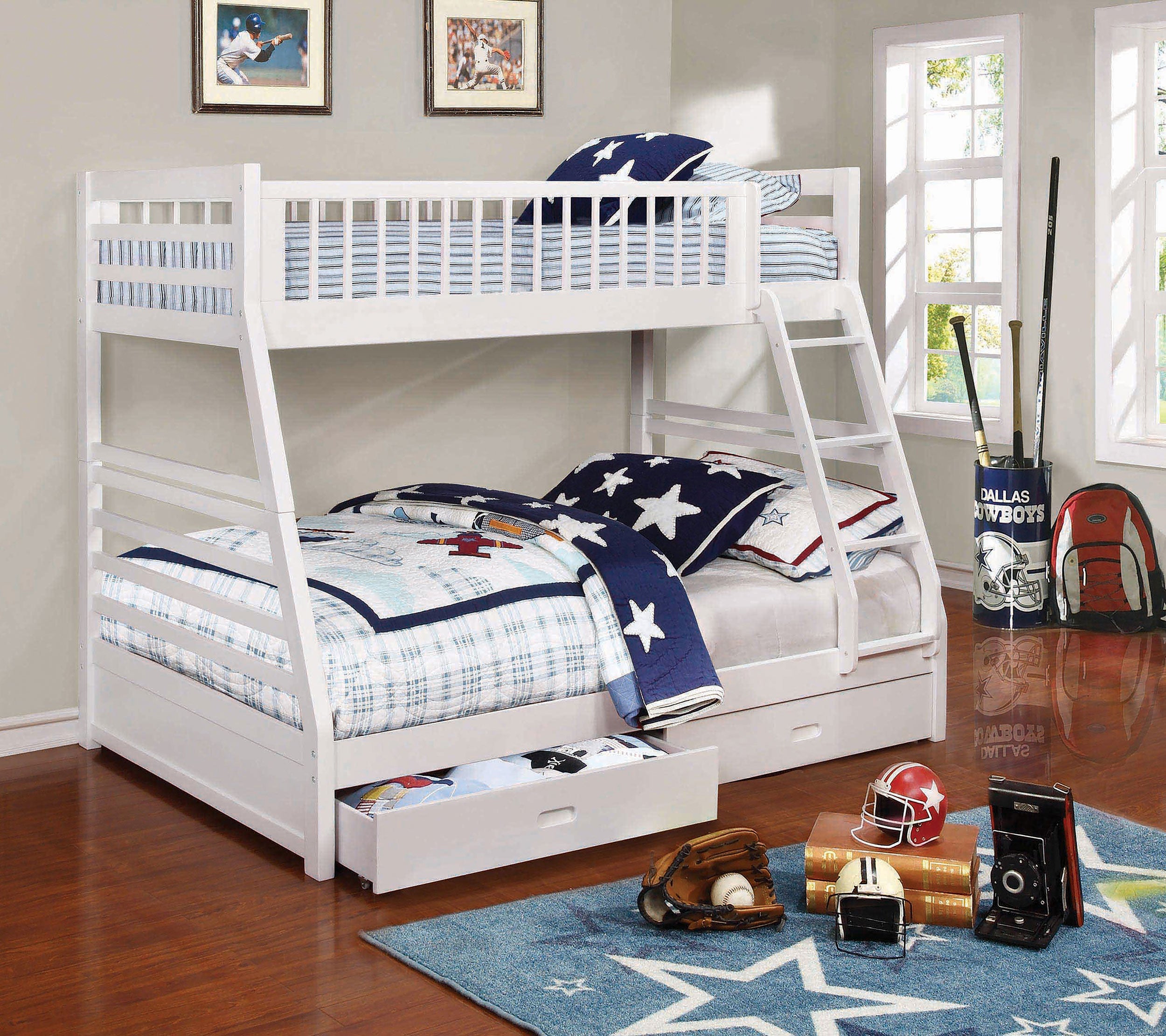 Ashton 2-drawer Wood  Over  Bunk Bed