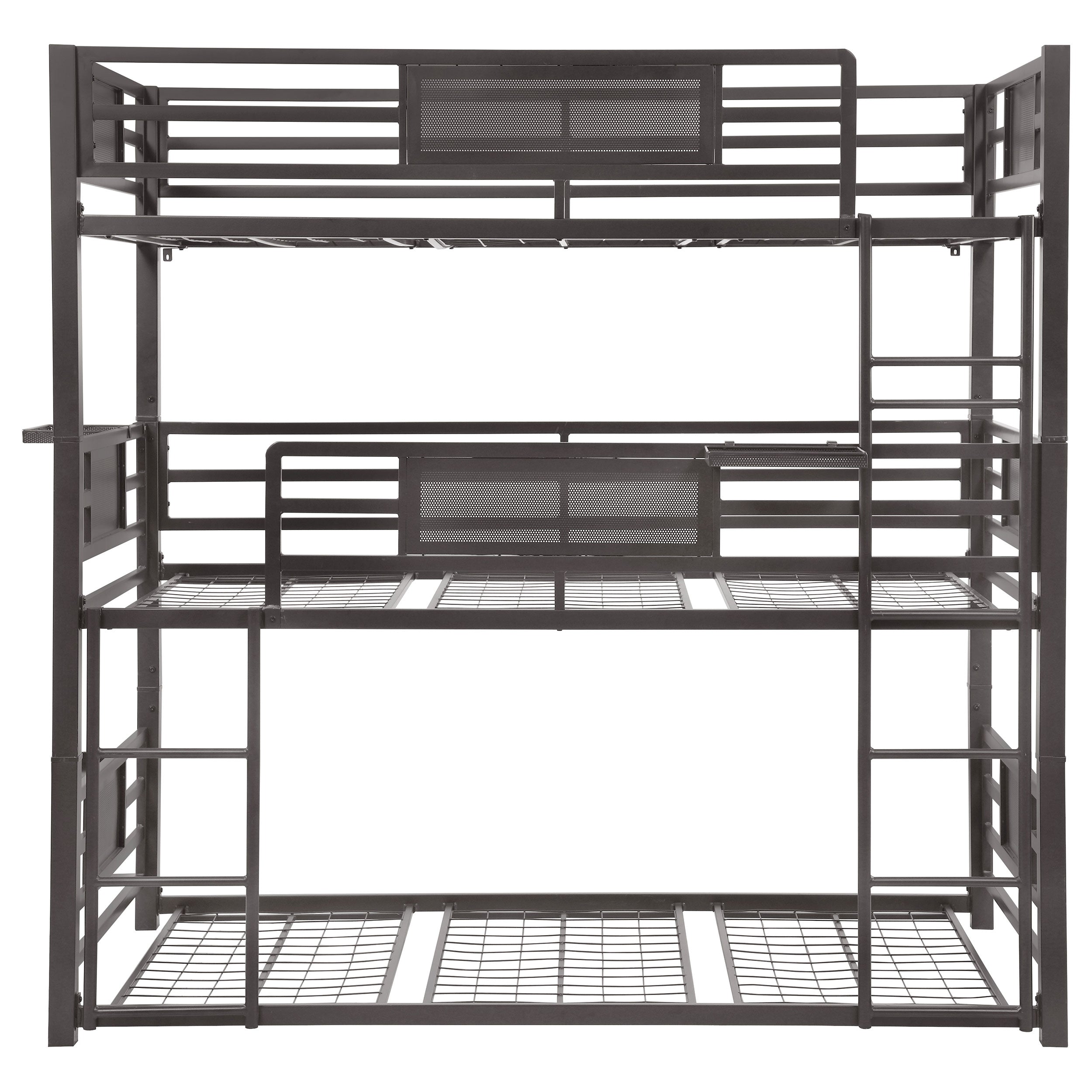 Rogen Metal  Triple Bunk Bed Dark Bronze