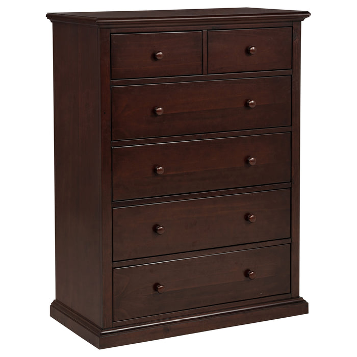 Sumerlin 6-drawer Bedroom Chest of Drawers Black