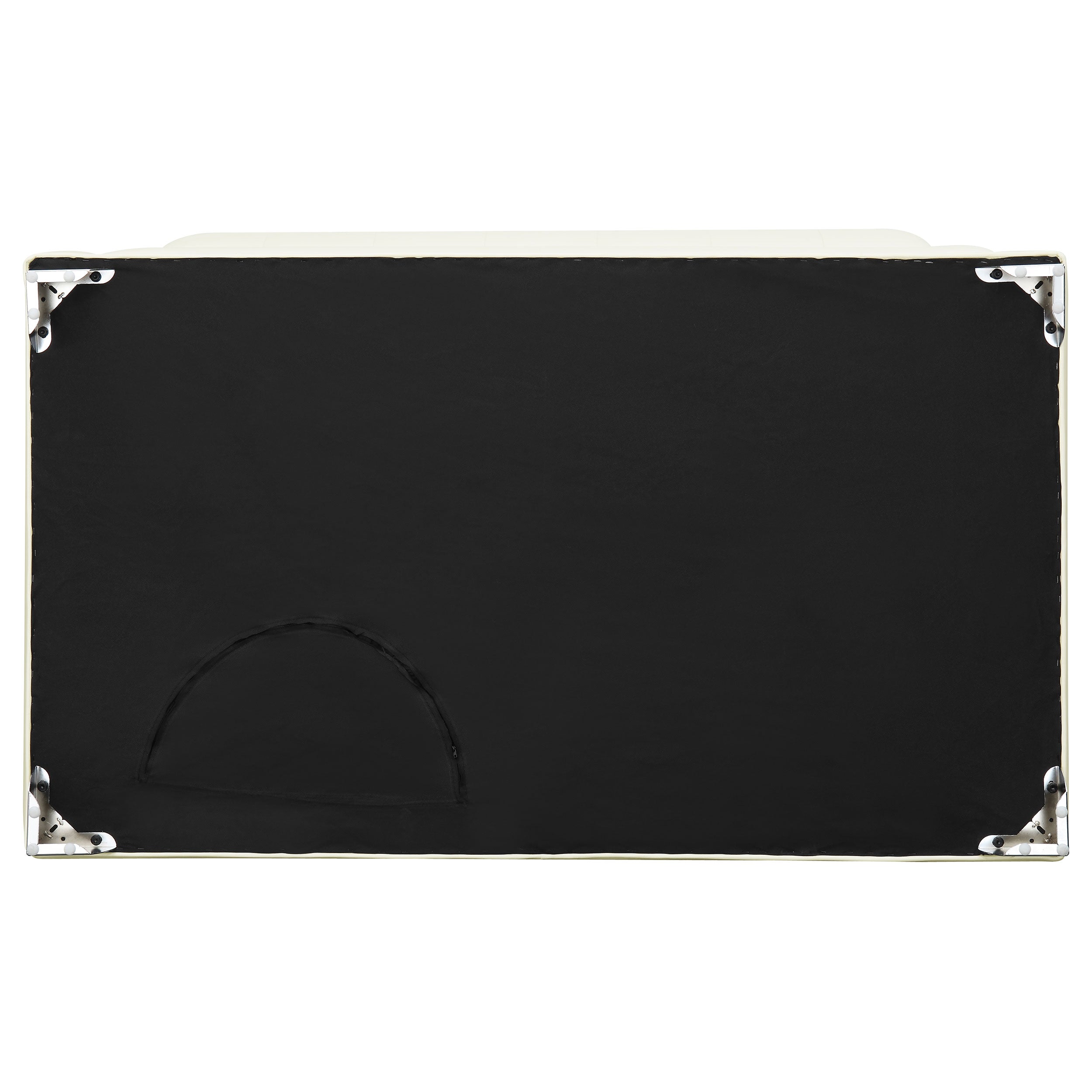 Chaviano Upholstered Track Arm Loveseat Pearl White