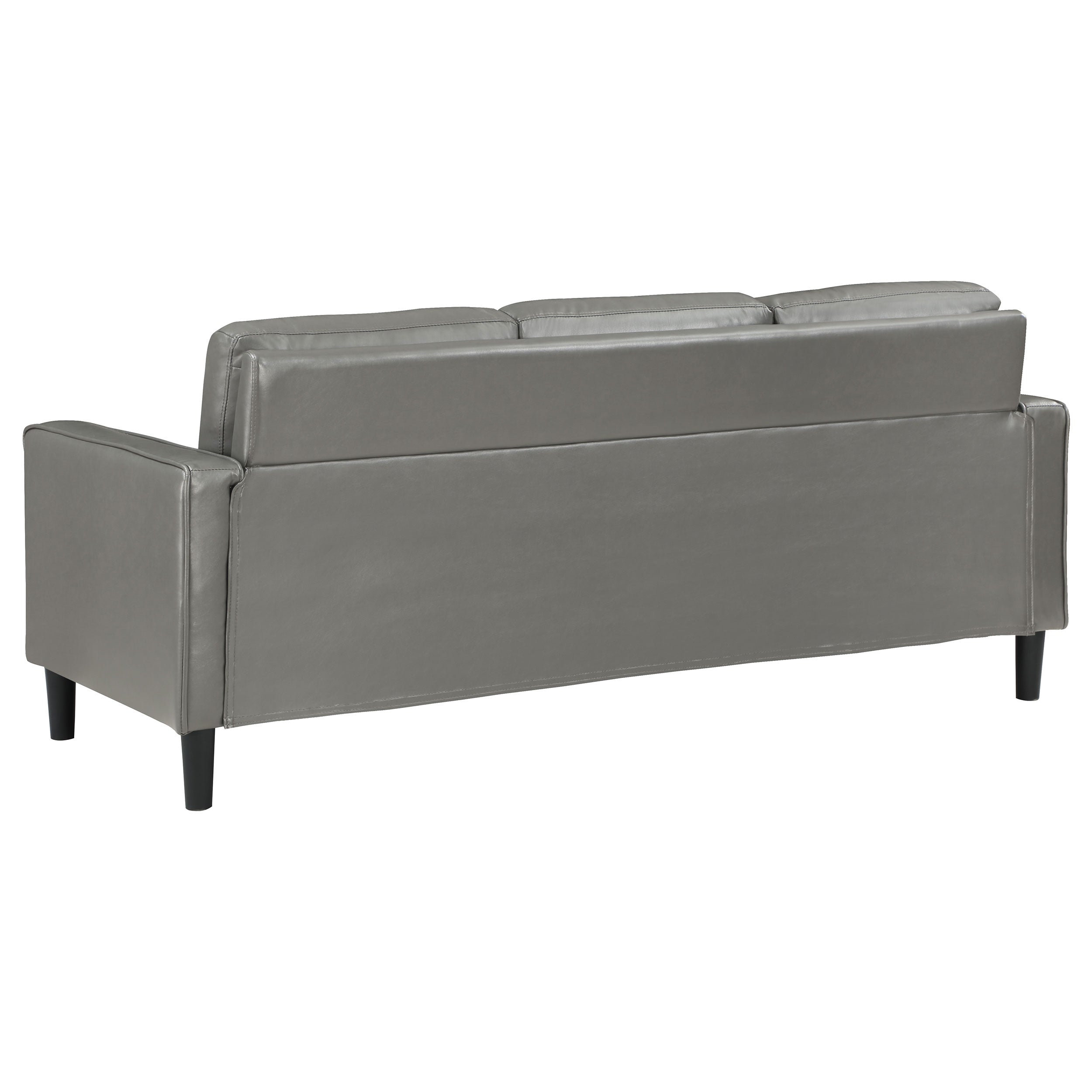 Ruth Upholstered Track Arm Sofa Set Black