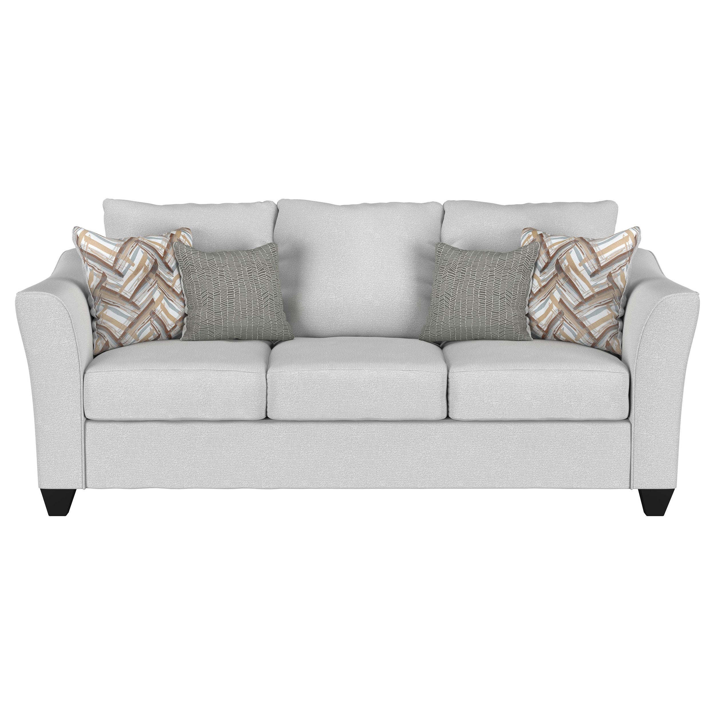 Salizar Upholstered Flared Arm Sofa Charcoal Grey