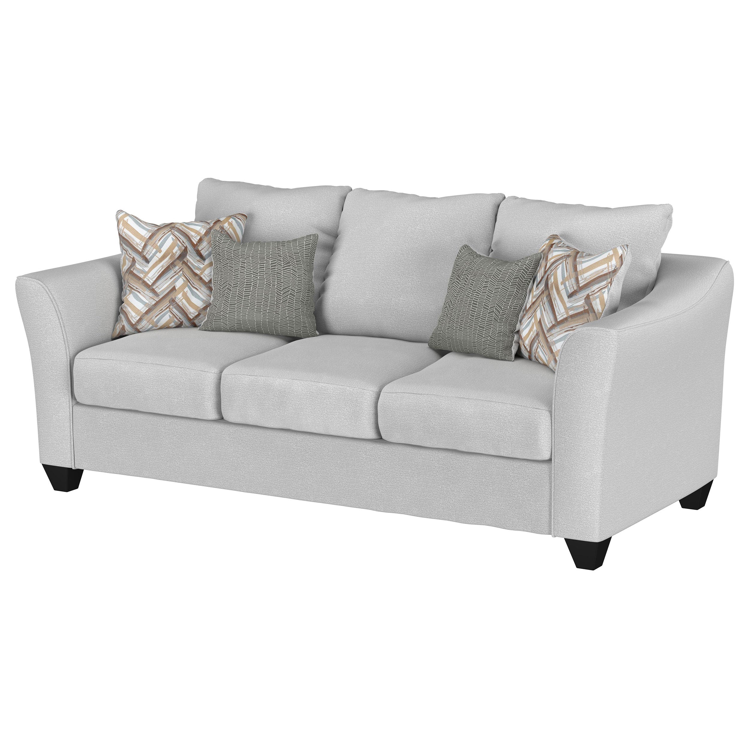 Salizar Upholstered Flared Arm Sofa Charcoal Grey