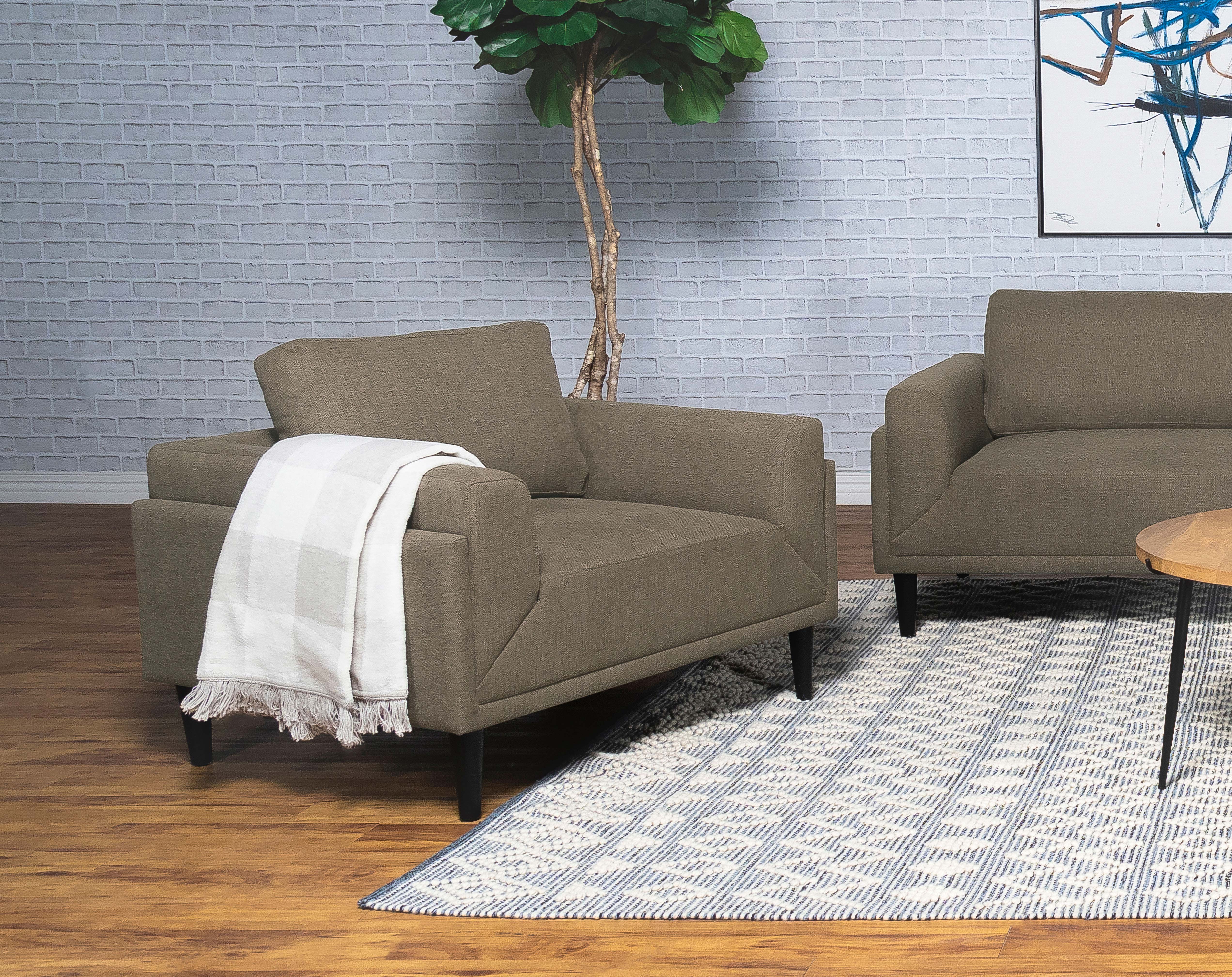Rilynn Upholstered Track Arm Accent Chair Grey