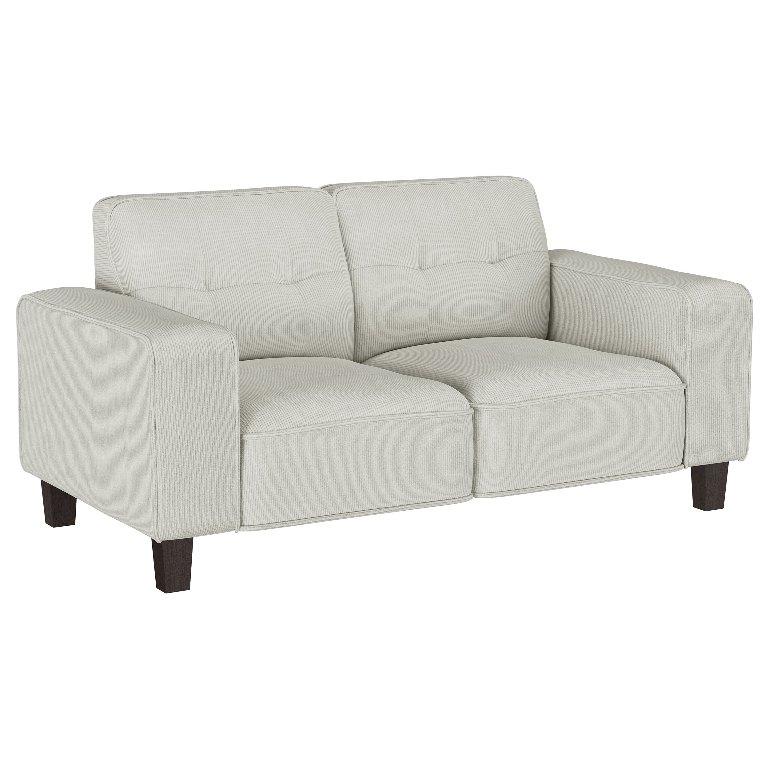 Deerhurst  Upholstered Track Arm Sofa Set Charcoal