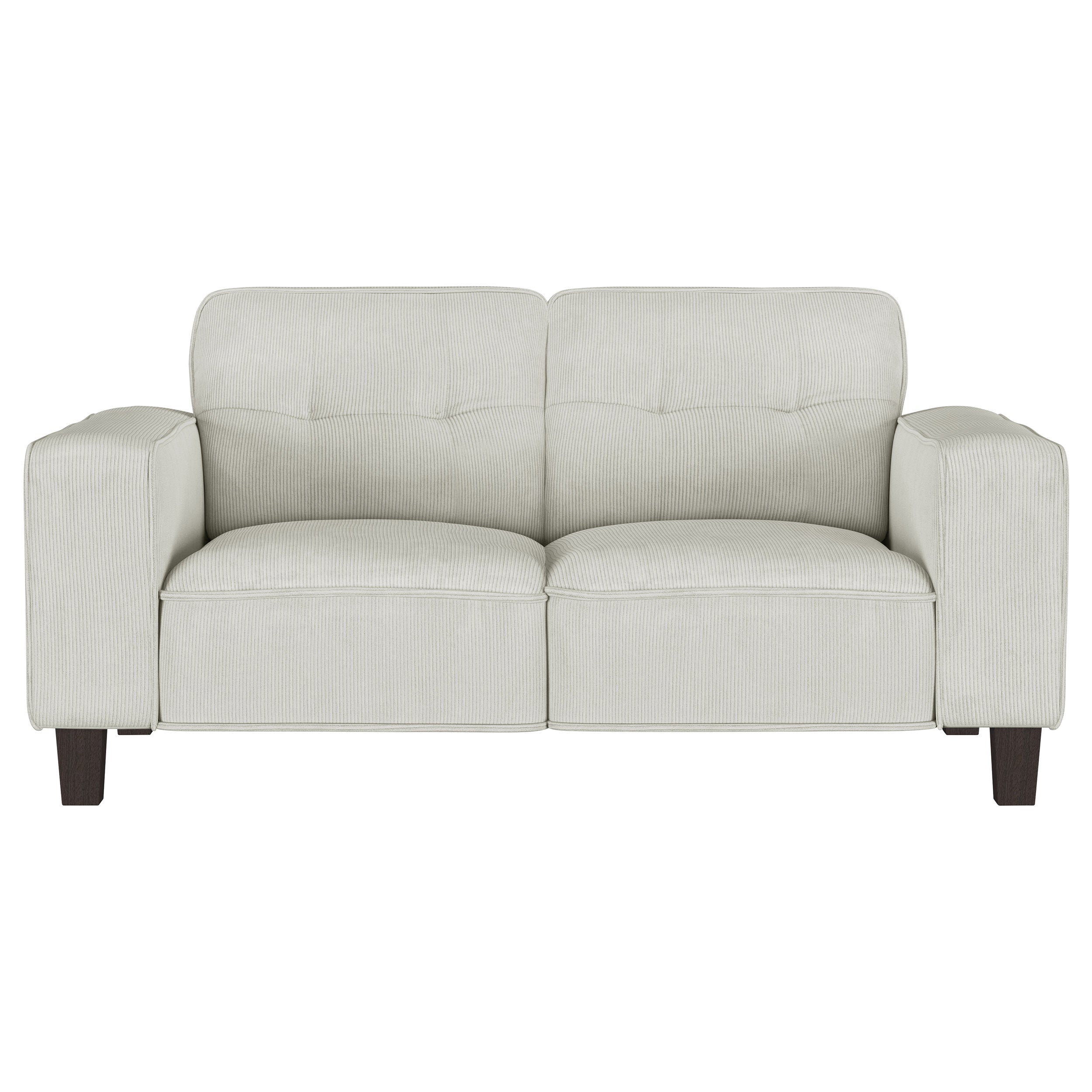 Deerhurst  Upholstered Track Arm Sofa Set Charcoal