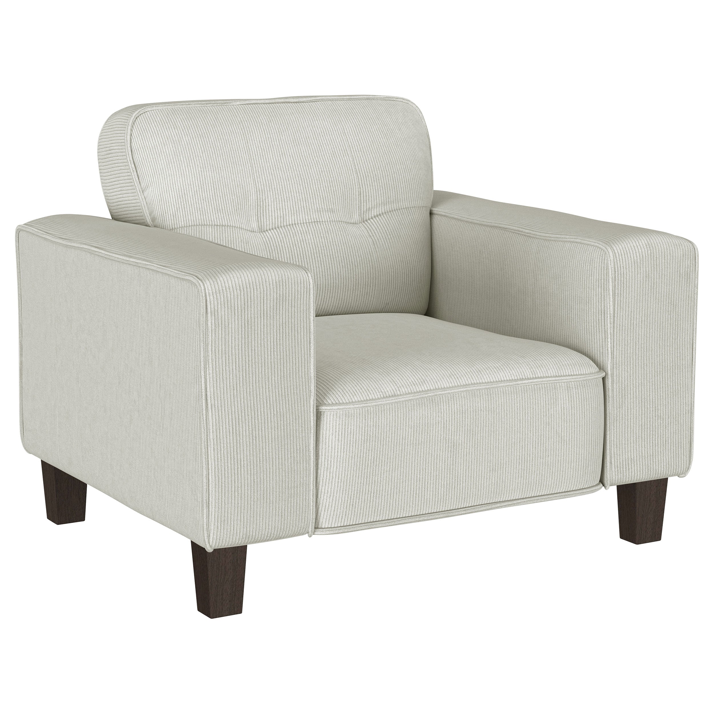 Deerhurst Upholstered Track Arm Tufted Accent Chair Charcoal
