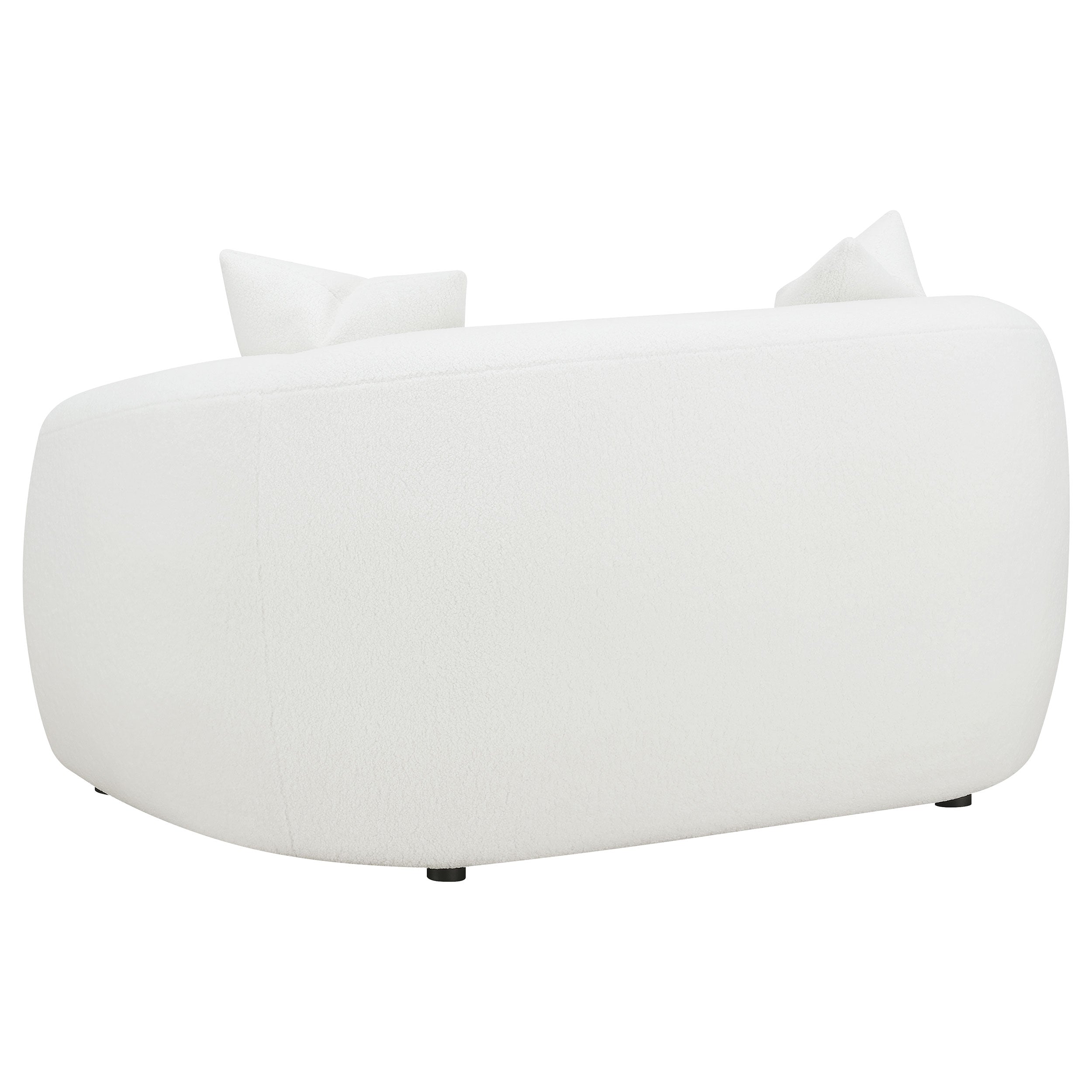Isabella  Faux Sheepskin Upholstered Sofa Set Natural