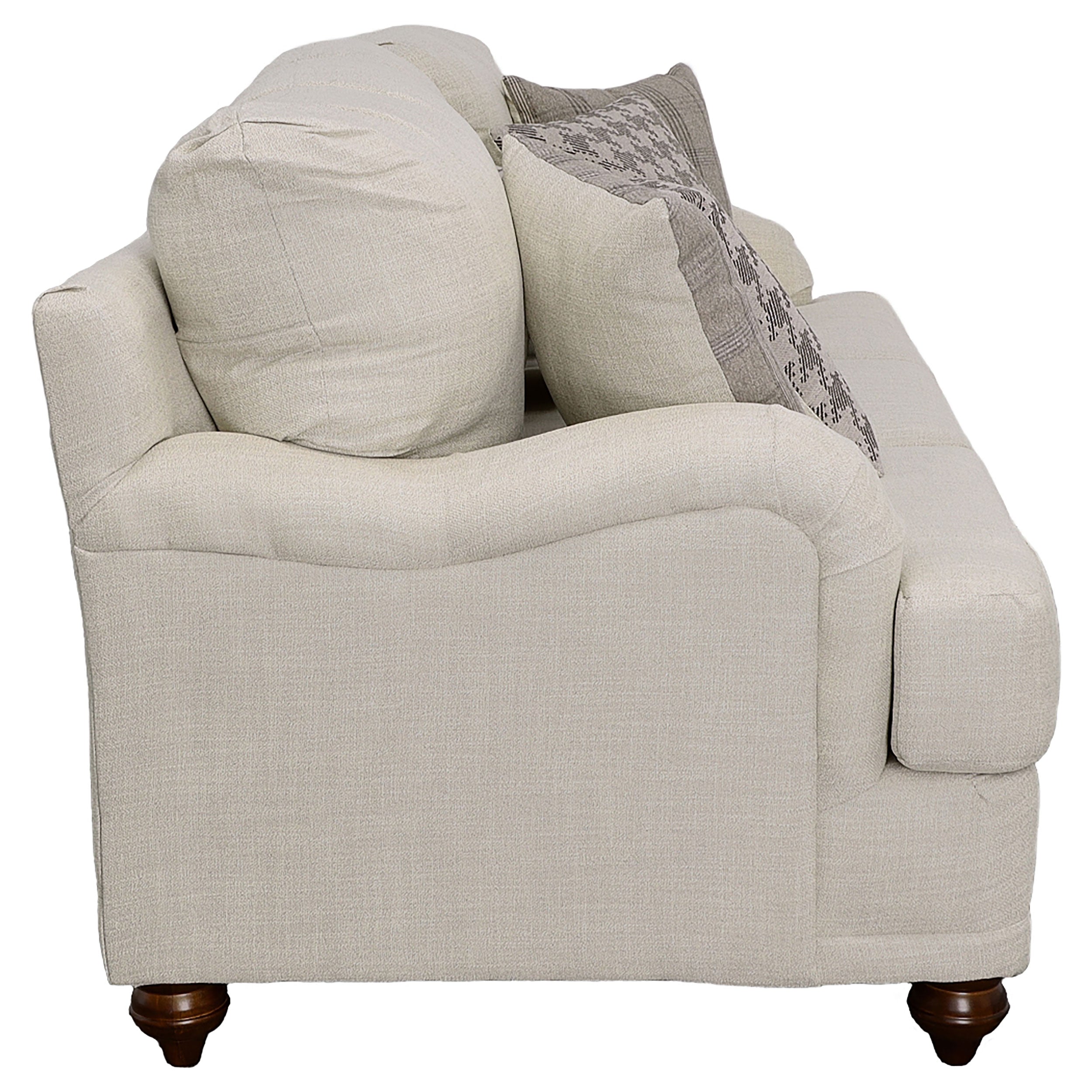 Glenn  Upholstered Sofa Set Light Grey and Blue