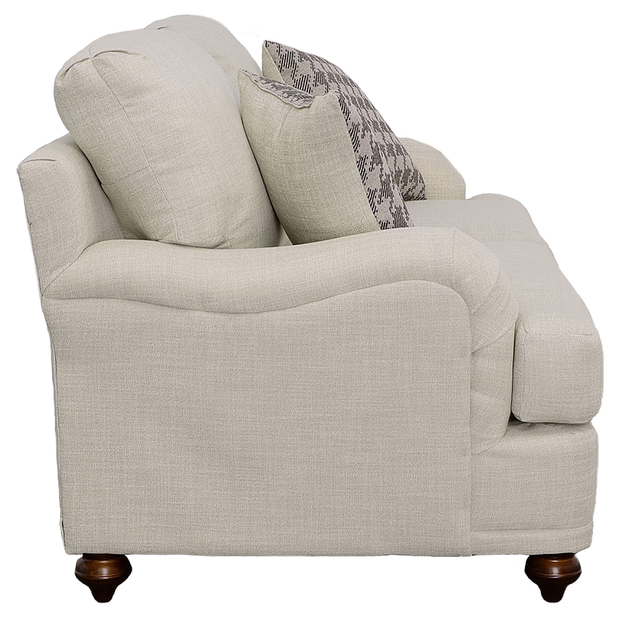 Glenn  Upholstered Sofa Set Light Grey and Blue
