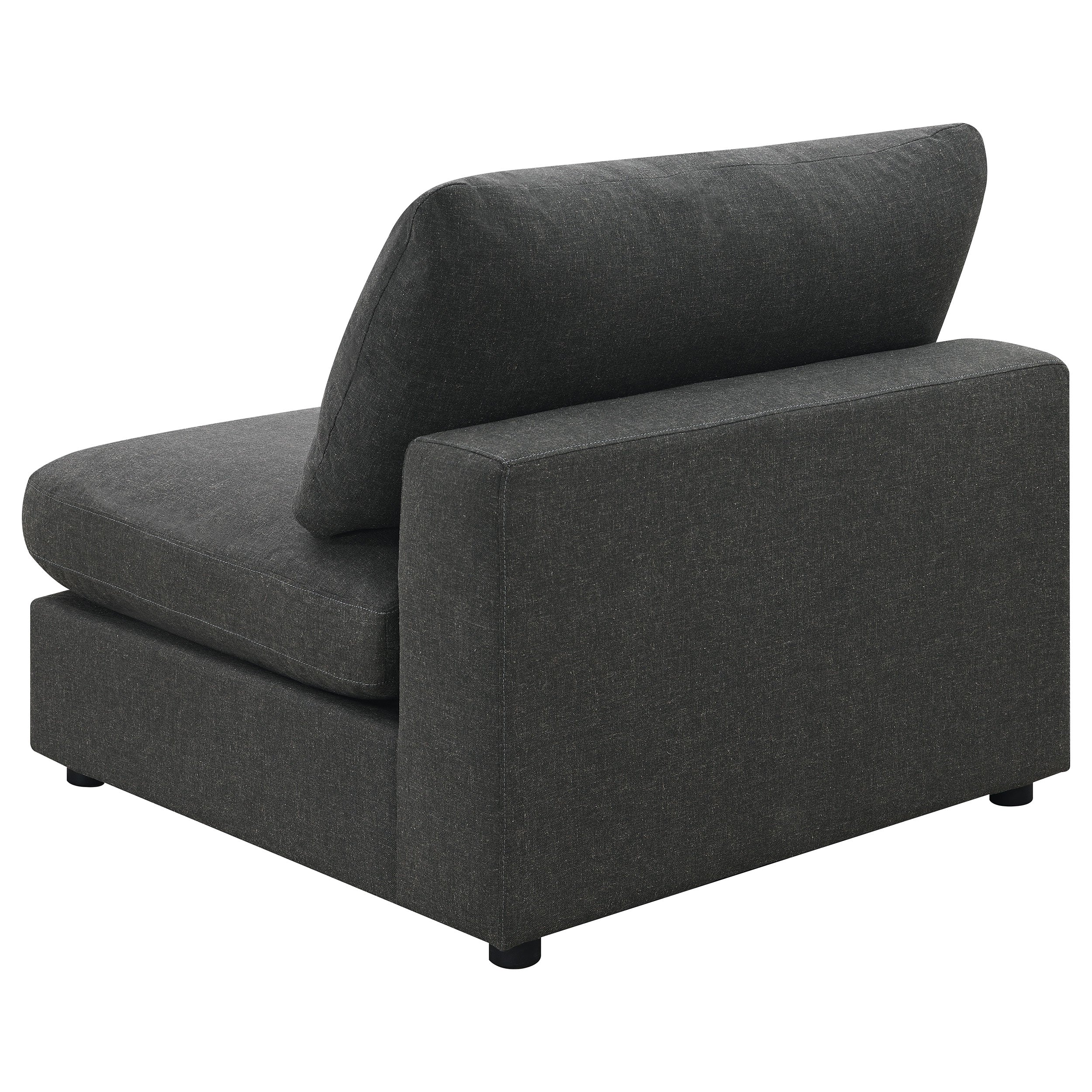 Serene Upholstered Armless Chair Beige