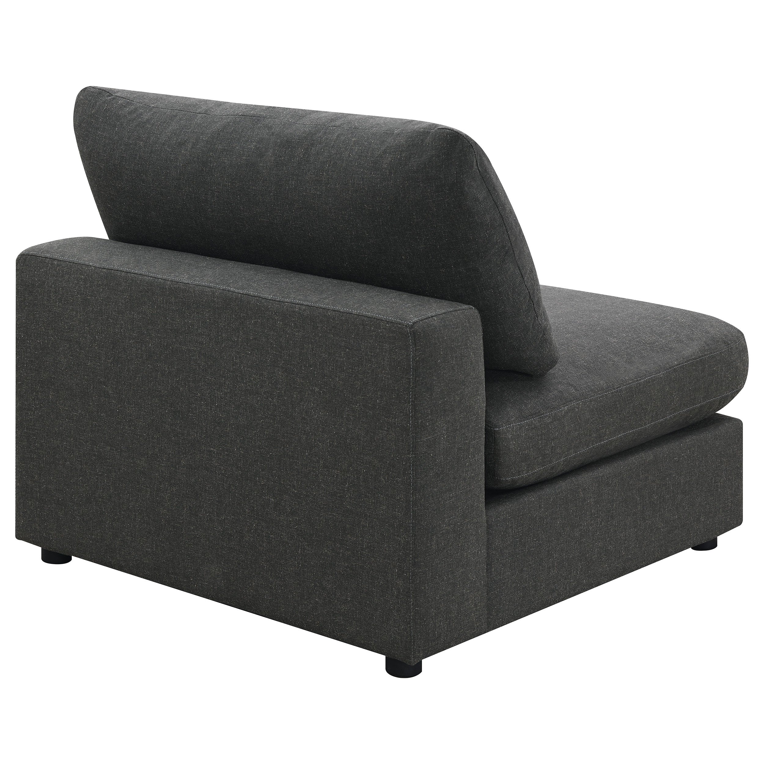Serene Upholstered Armless Chair Beige