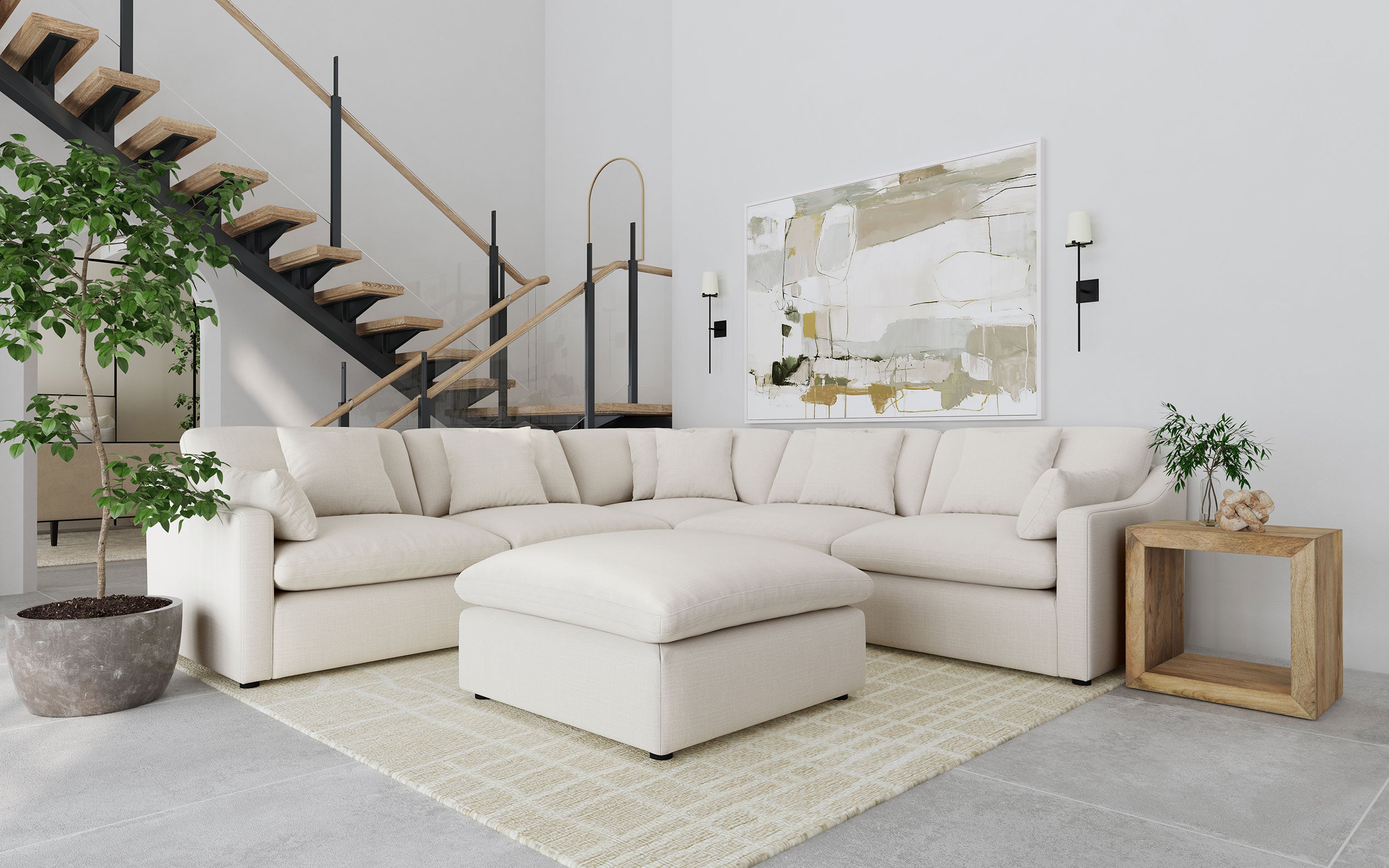 Velari Performance Slope
Arm Cloud Couch - Ivory/Charcoal