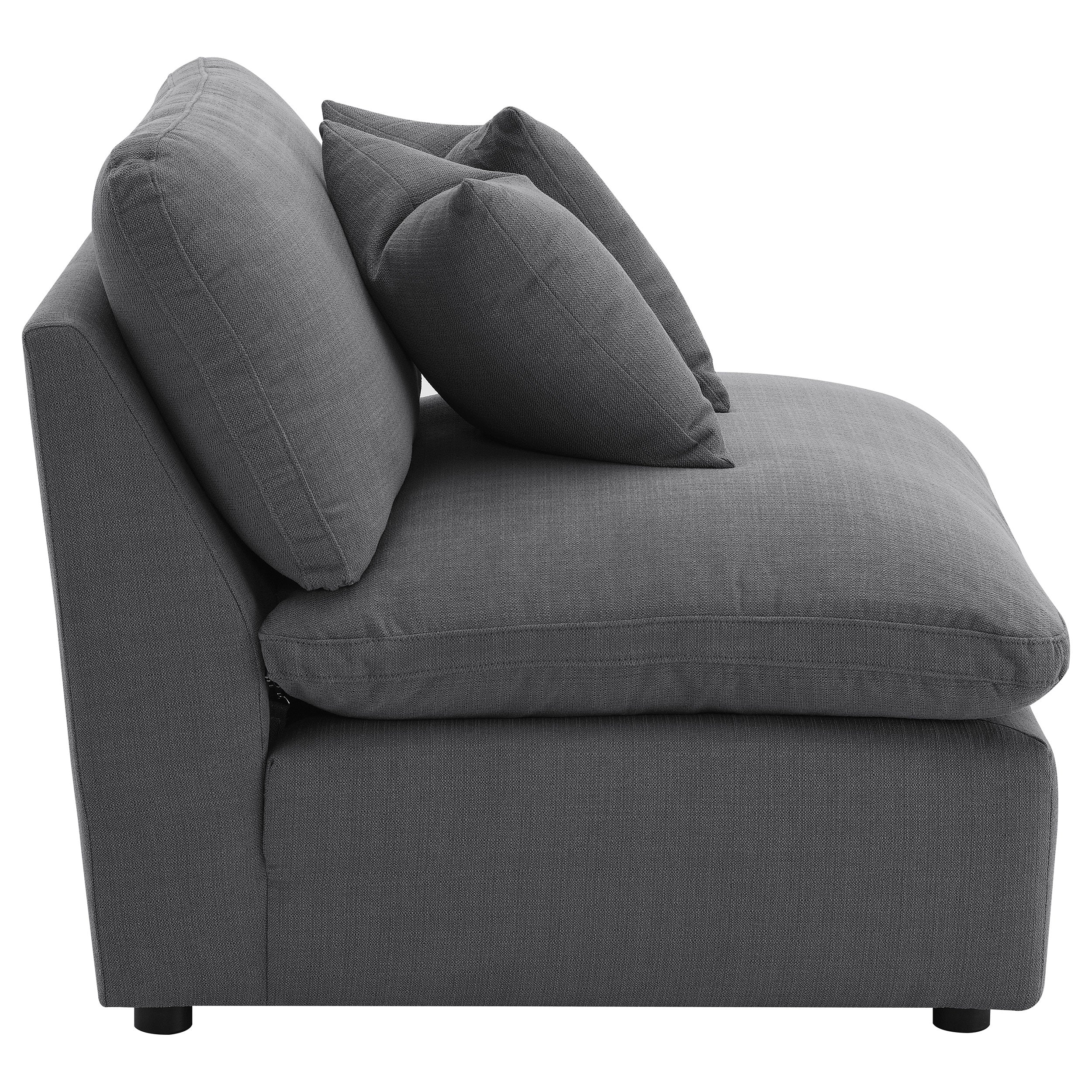 Hobson Upholstered Armless Chair Ivory