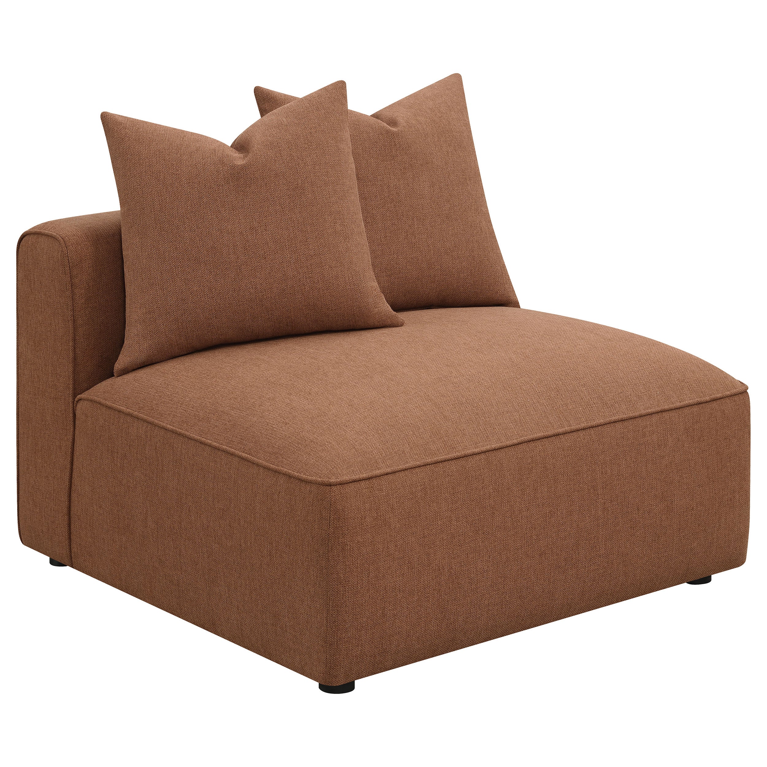 Jennifer Modular Sectional Grey & Terracotta