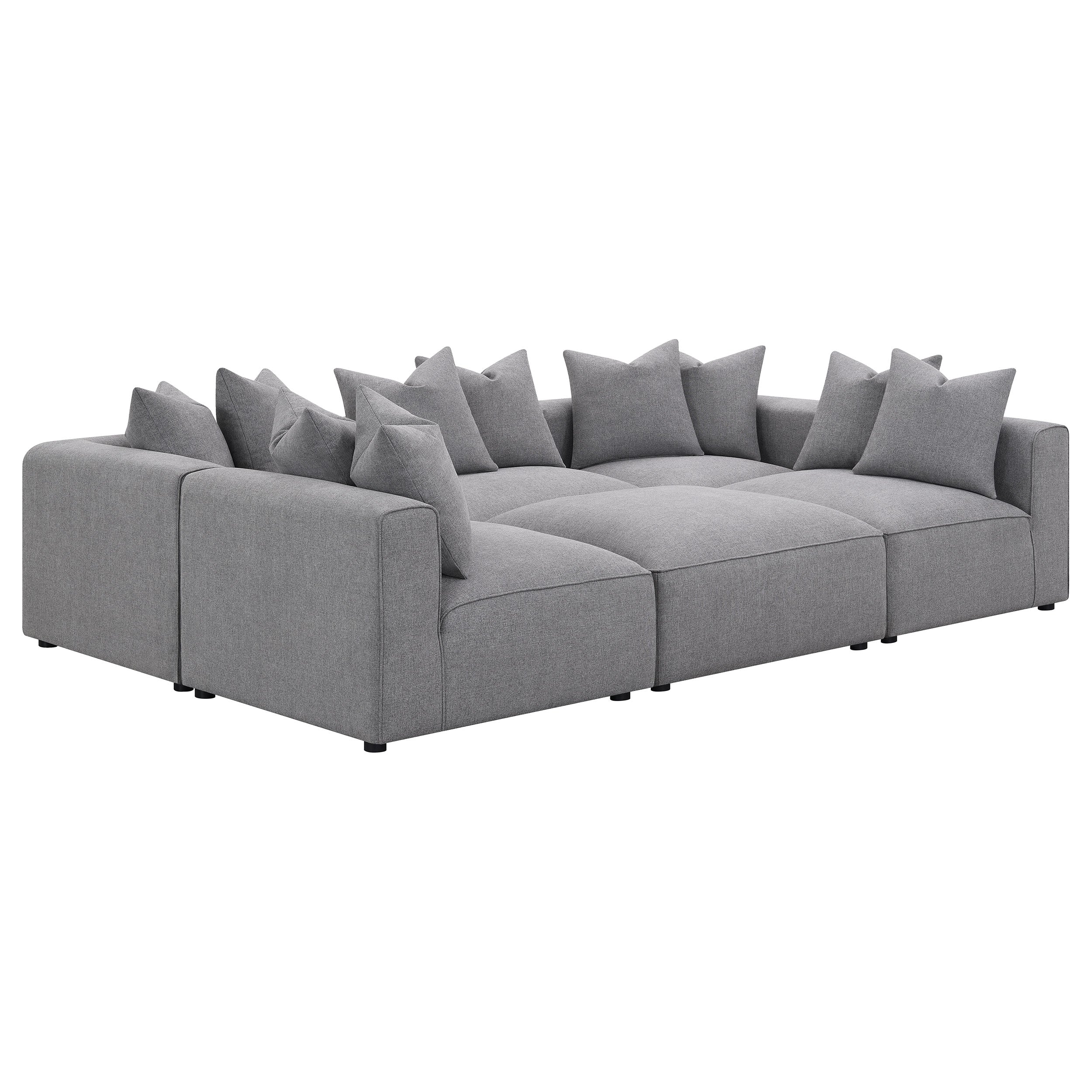 Jennifer Modular Sectional Grey & Terracotta