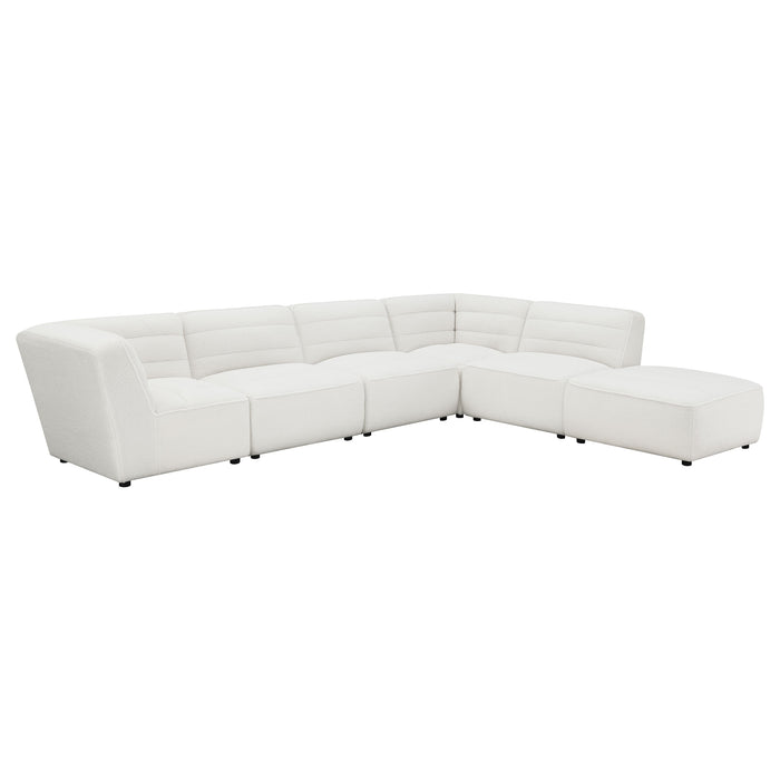 Sunny Square Upholstered Ottoman Dark Charcoal