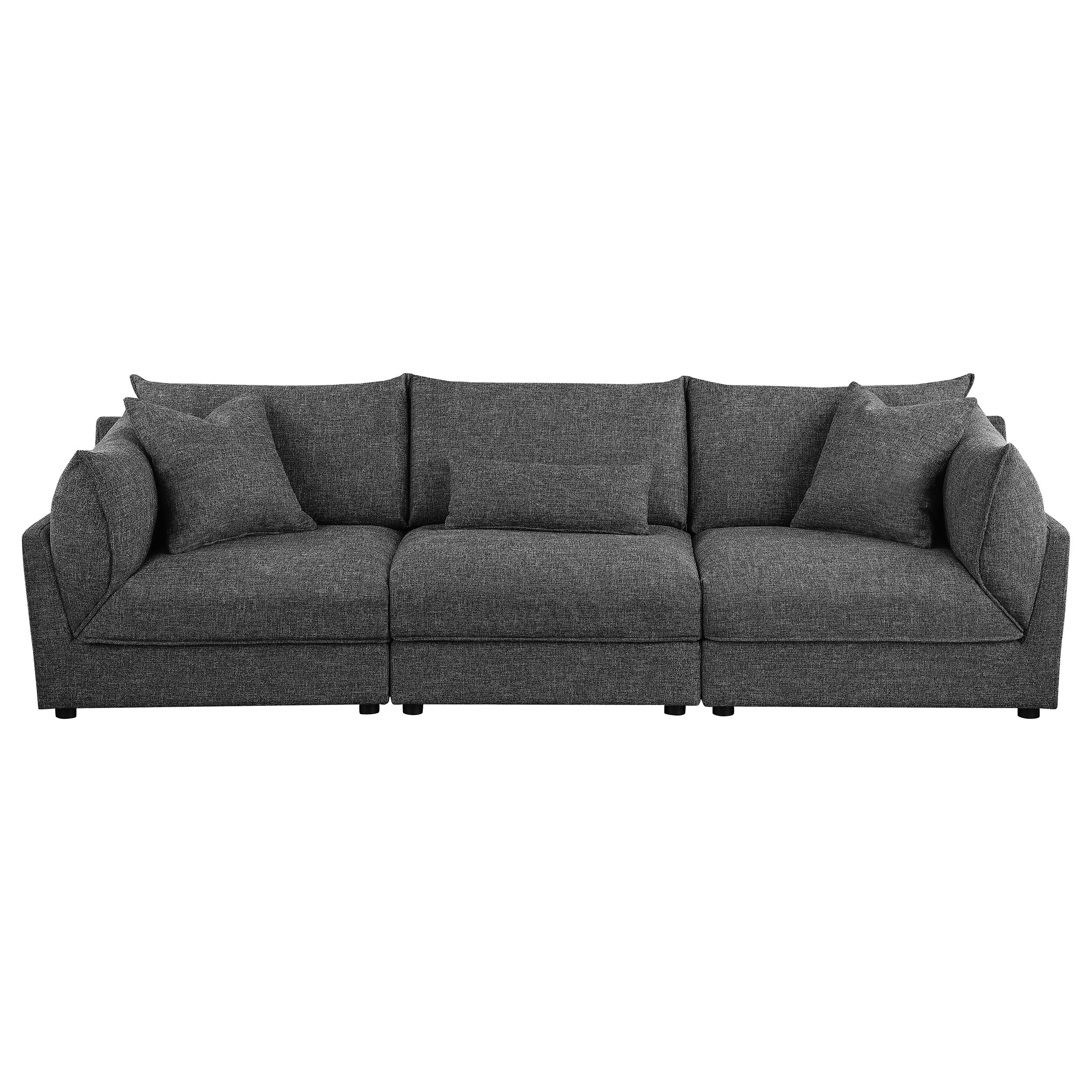 Sasha  Upholstered Sofa Barely Black