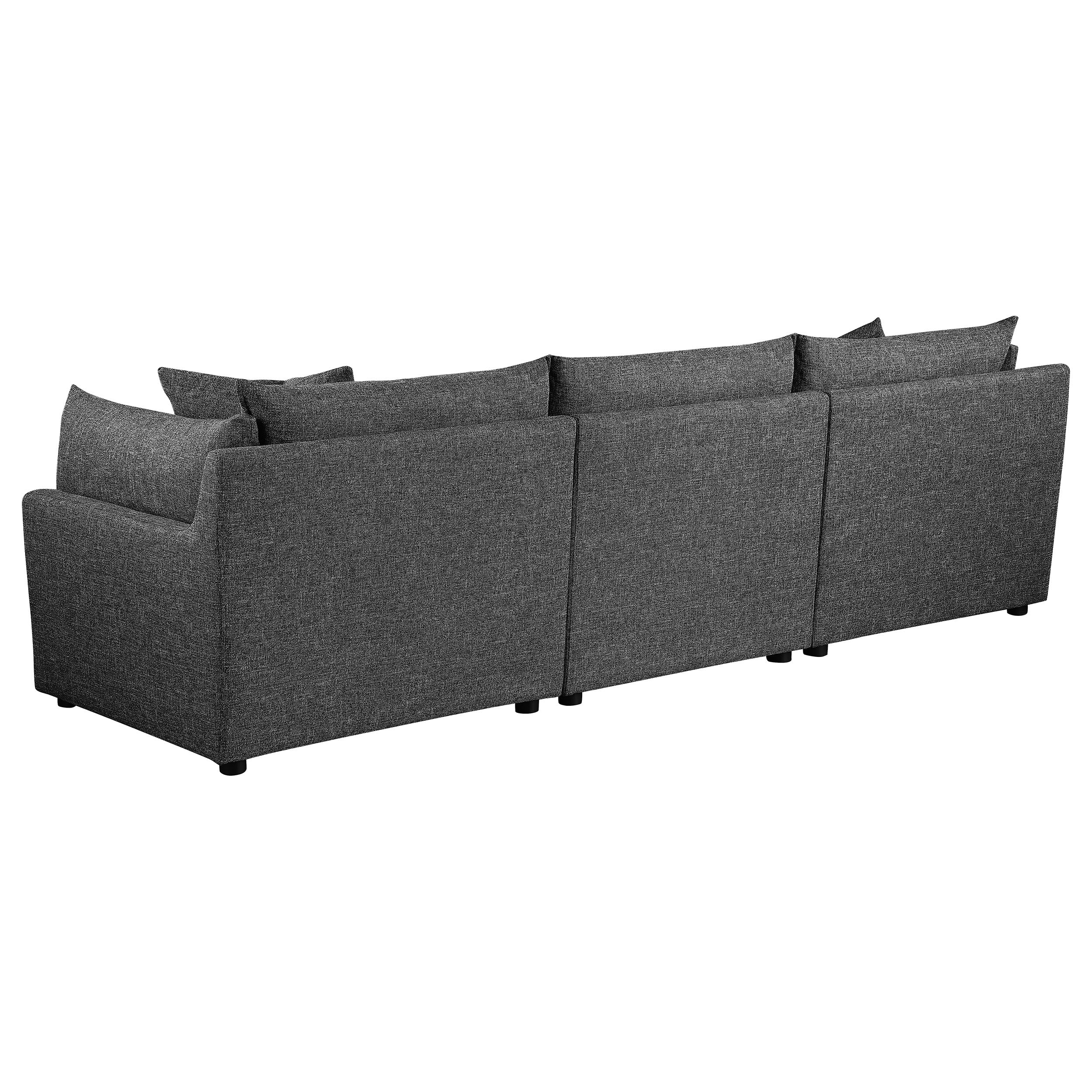 Sasha  Upholstered Sofa Barely Black