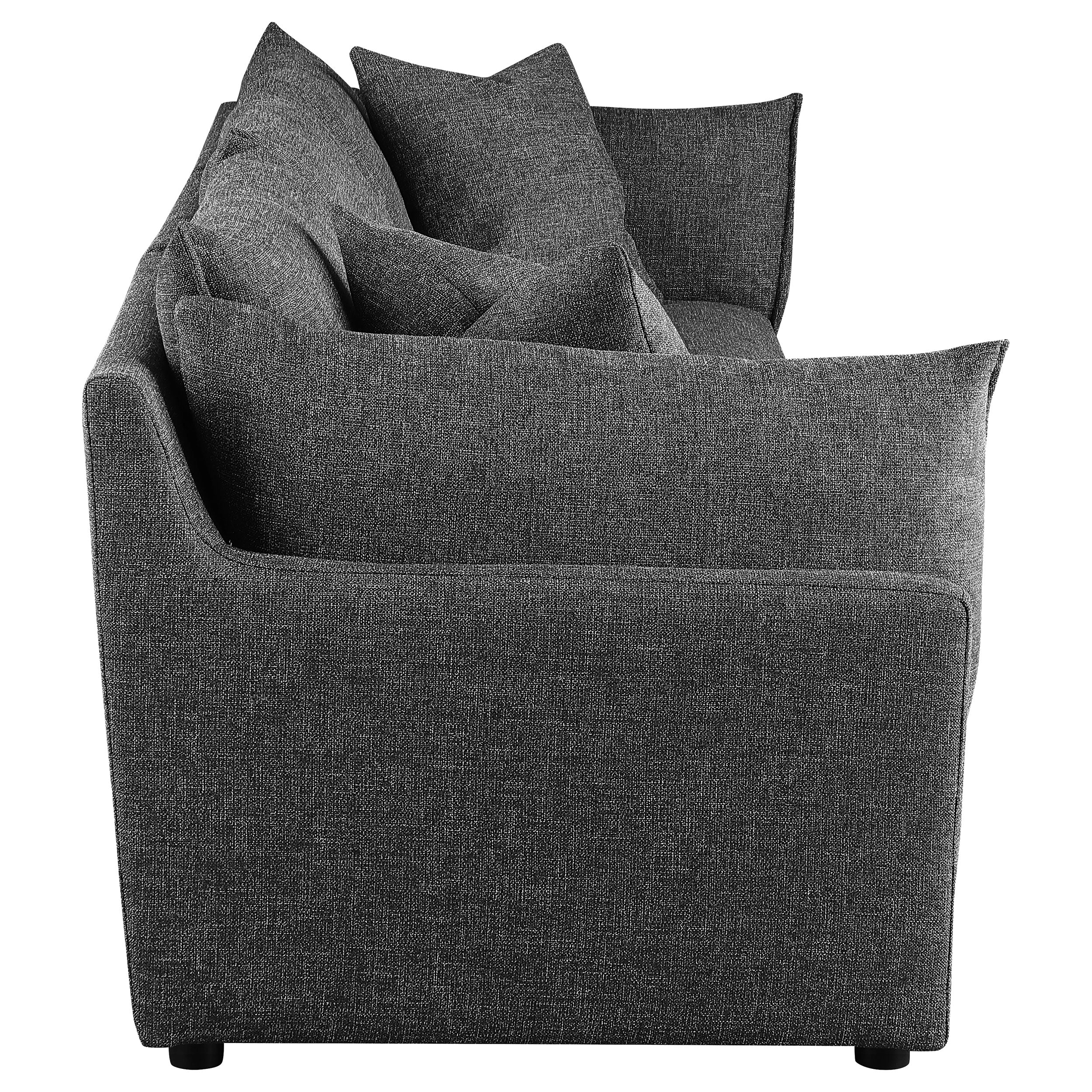 Sasha  Upholstered Sofa Barely Black