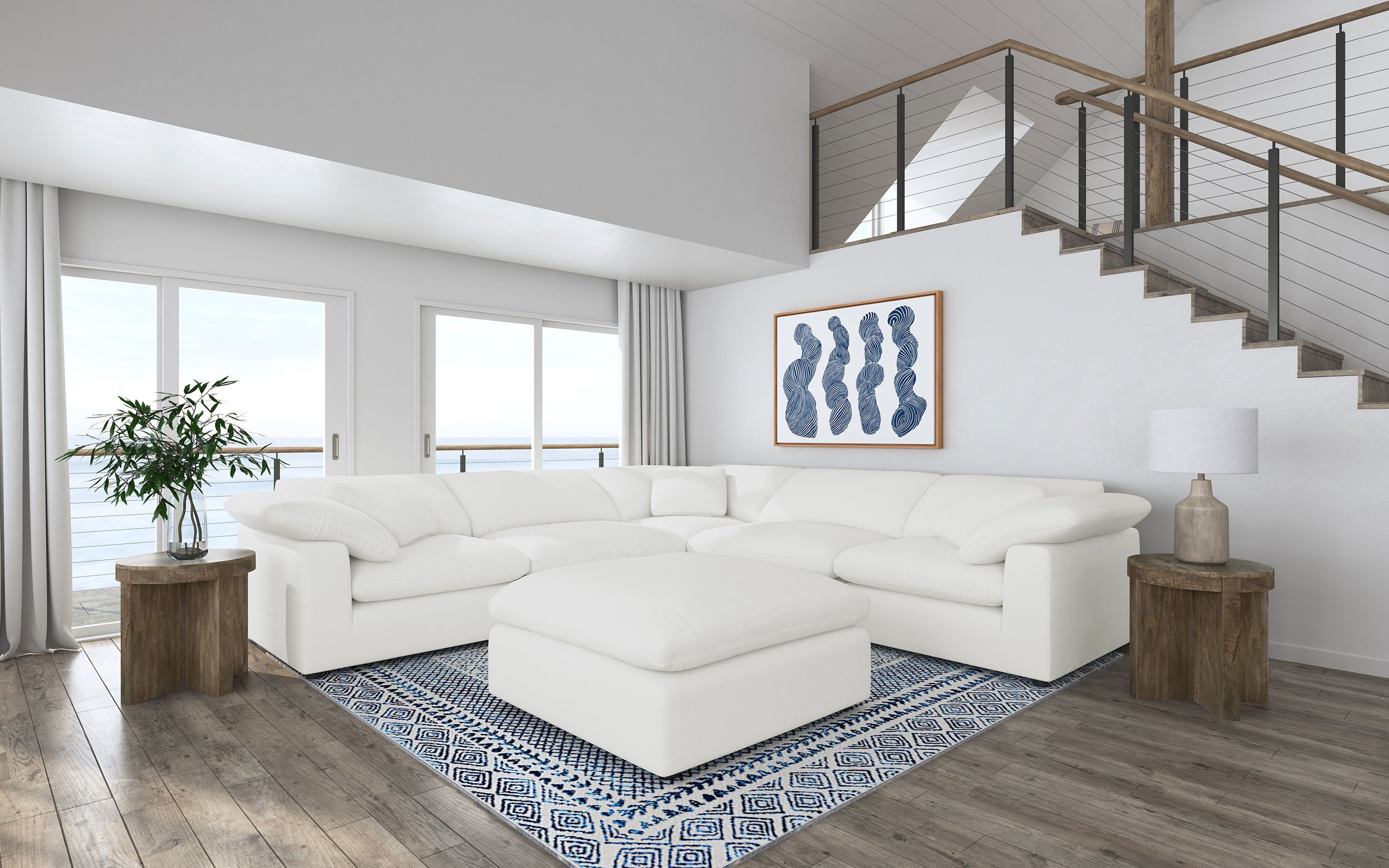 Raleigh Boucle Upholstered Modular Sectional (Customizable)