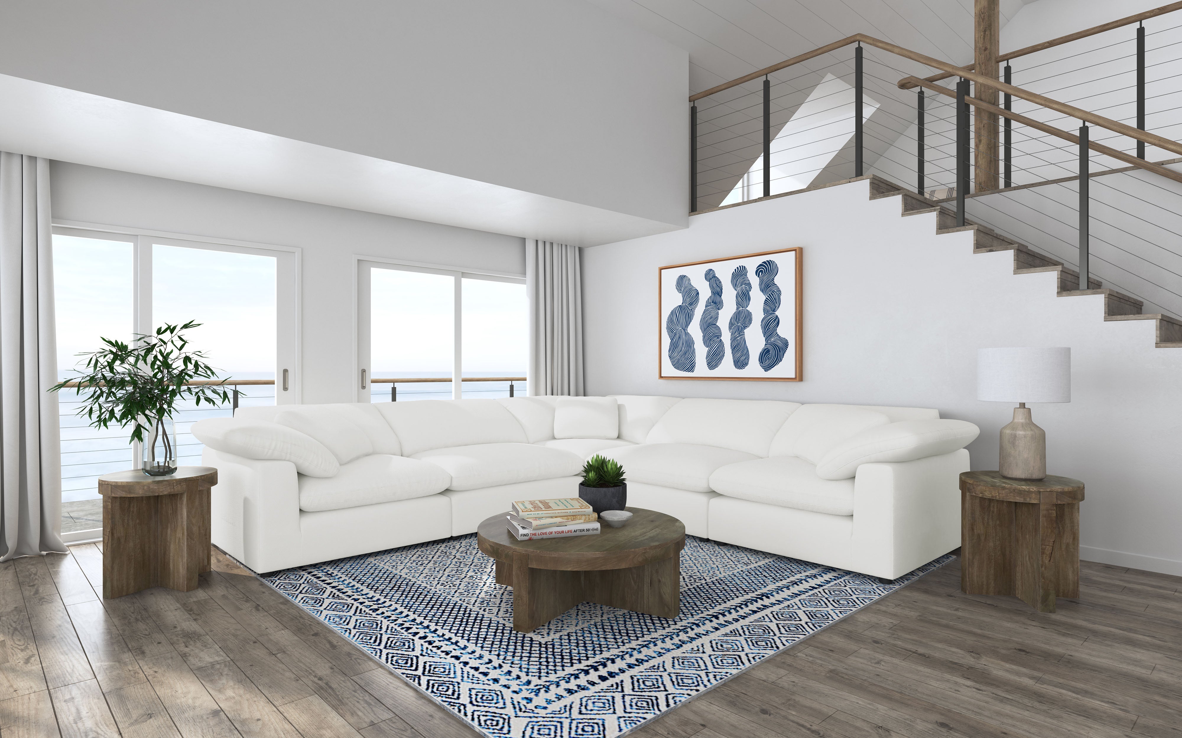 Raleigh Boucle Upholstered Modular Sectional (Customizable)