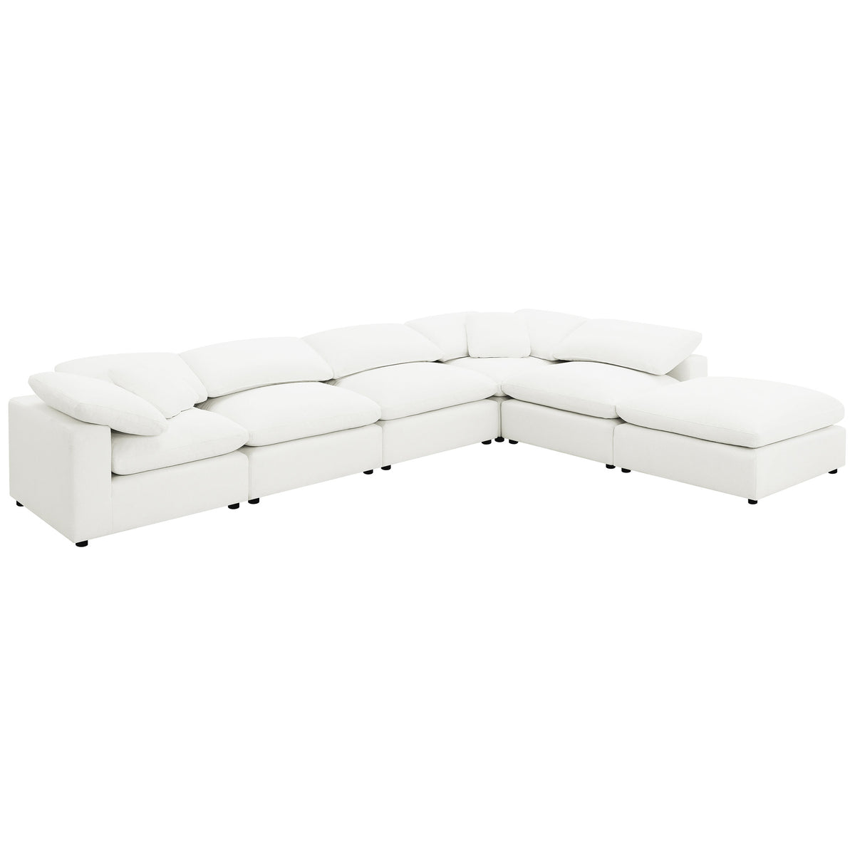 Luxe Dream Performance Bouclé Square Arm Cloud - Ivory