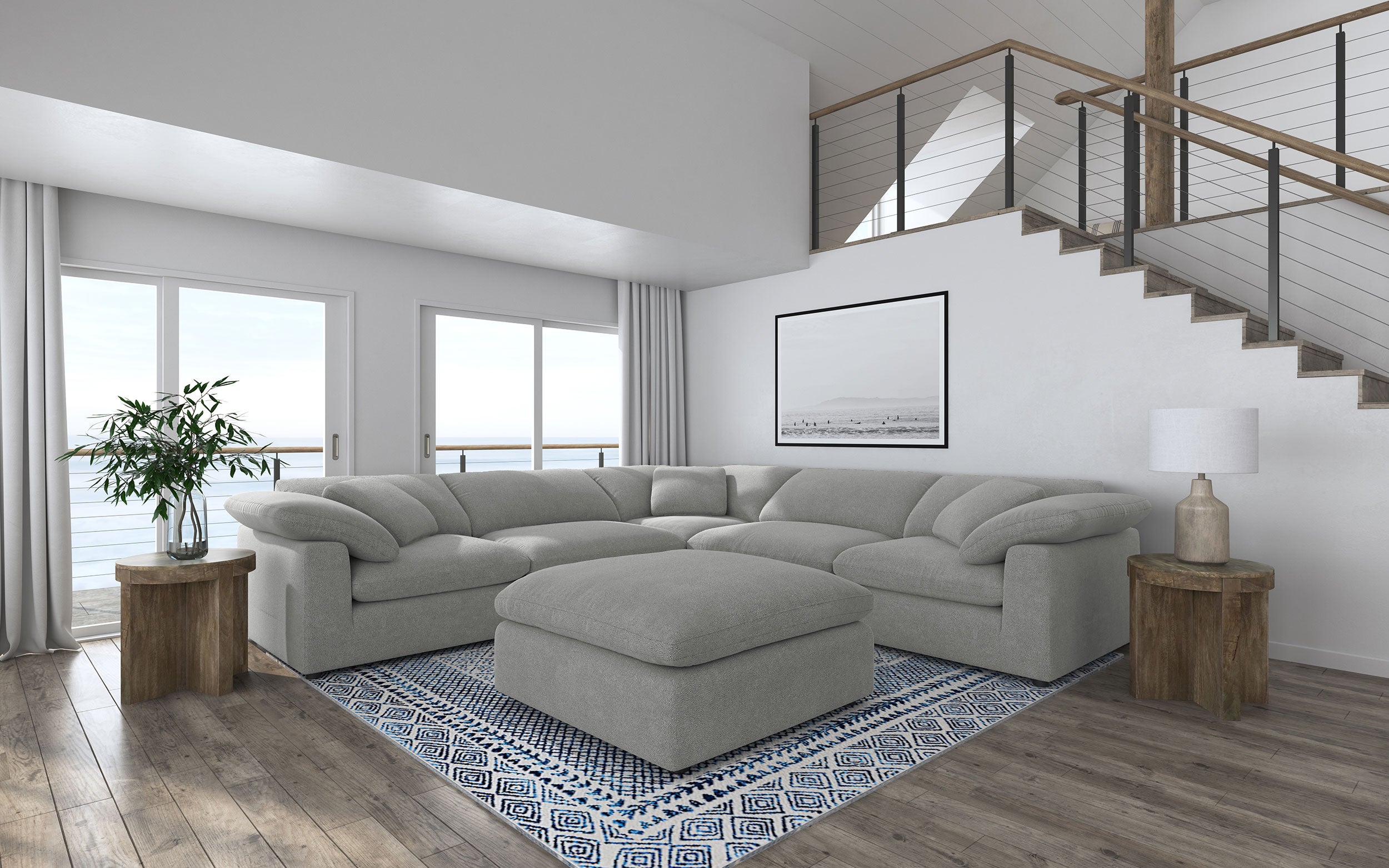 Raleigh Boucle Upholstered Modular Sectional (Customizable)