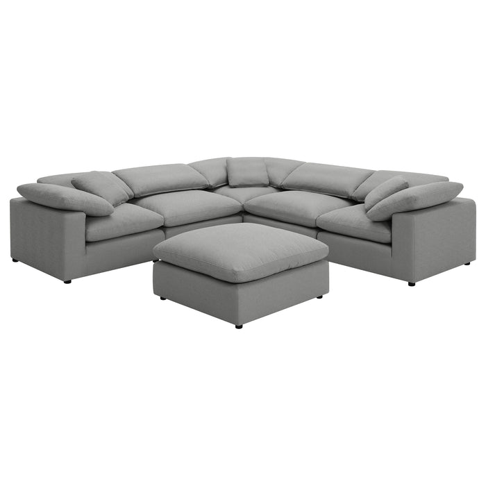 Luxe Dream Performance Bouclé Square Arm Cloud - Slate Grey