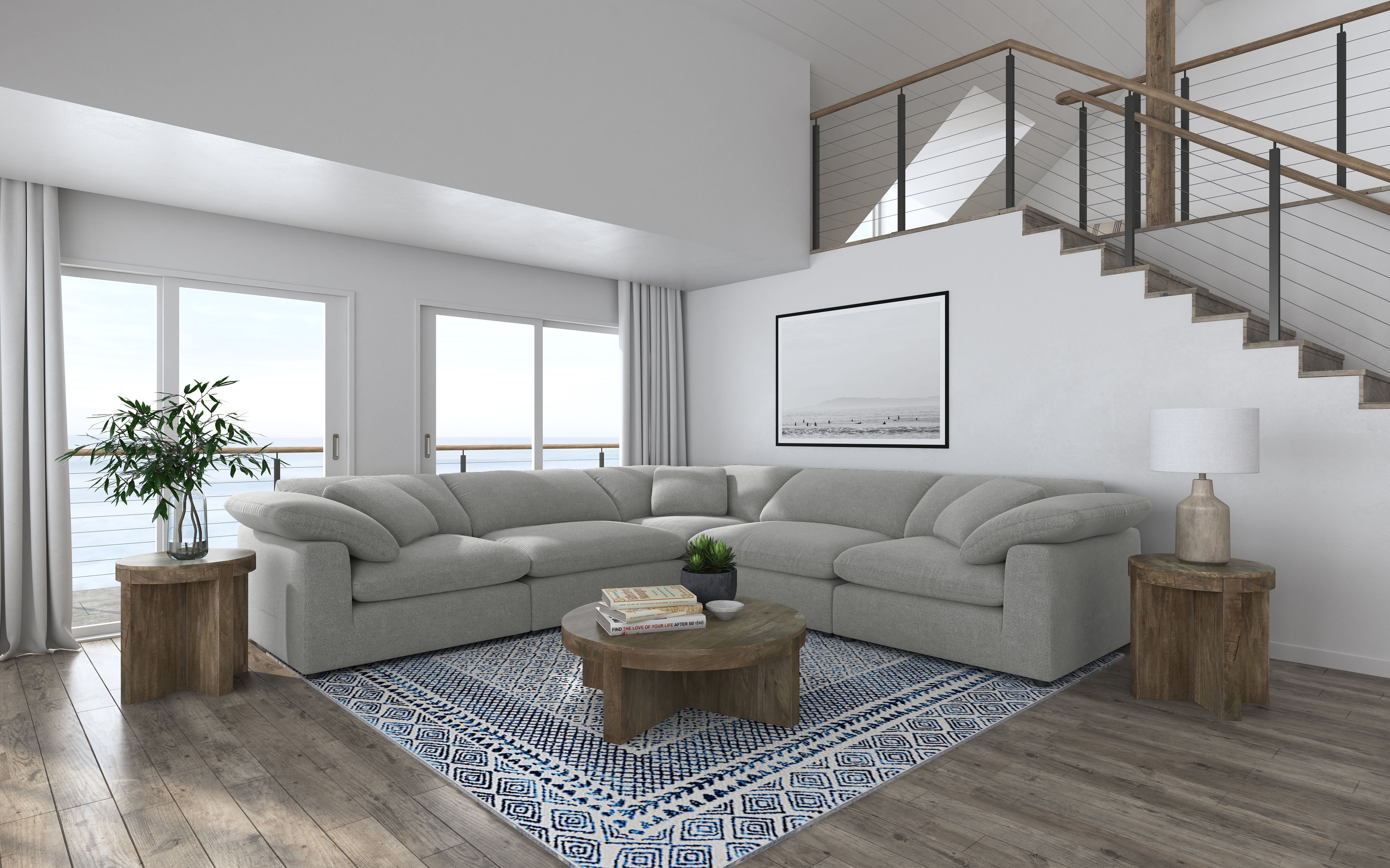 Raleigh Boucle Upholstered Modular Sectional (Customizable)