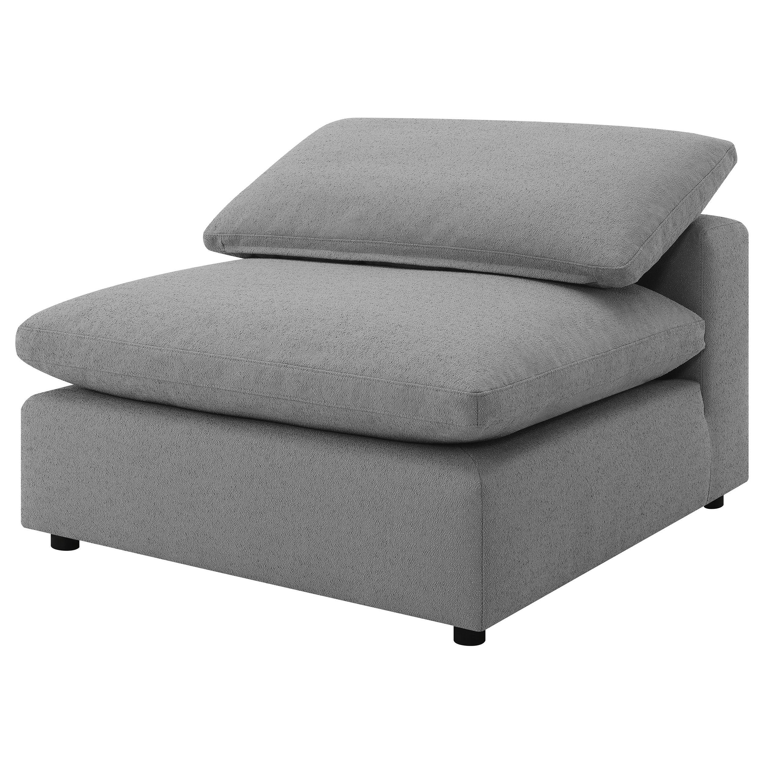 Raleigh Boucle Upholstered Armless Chair Ivory