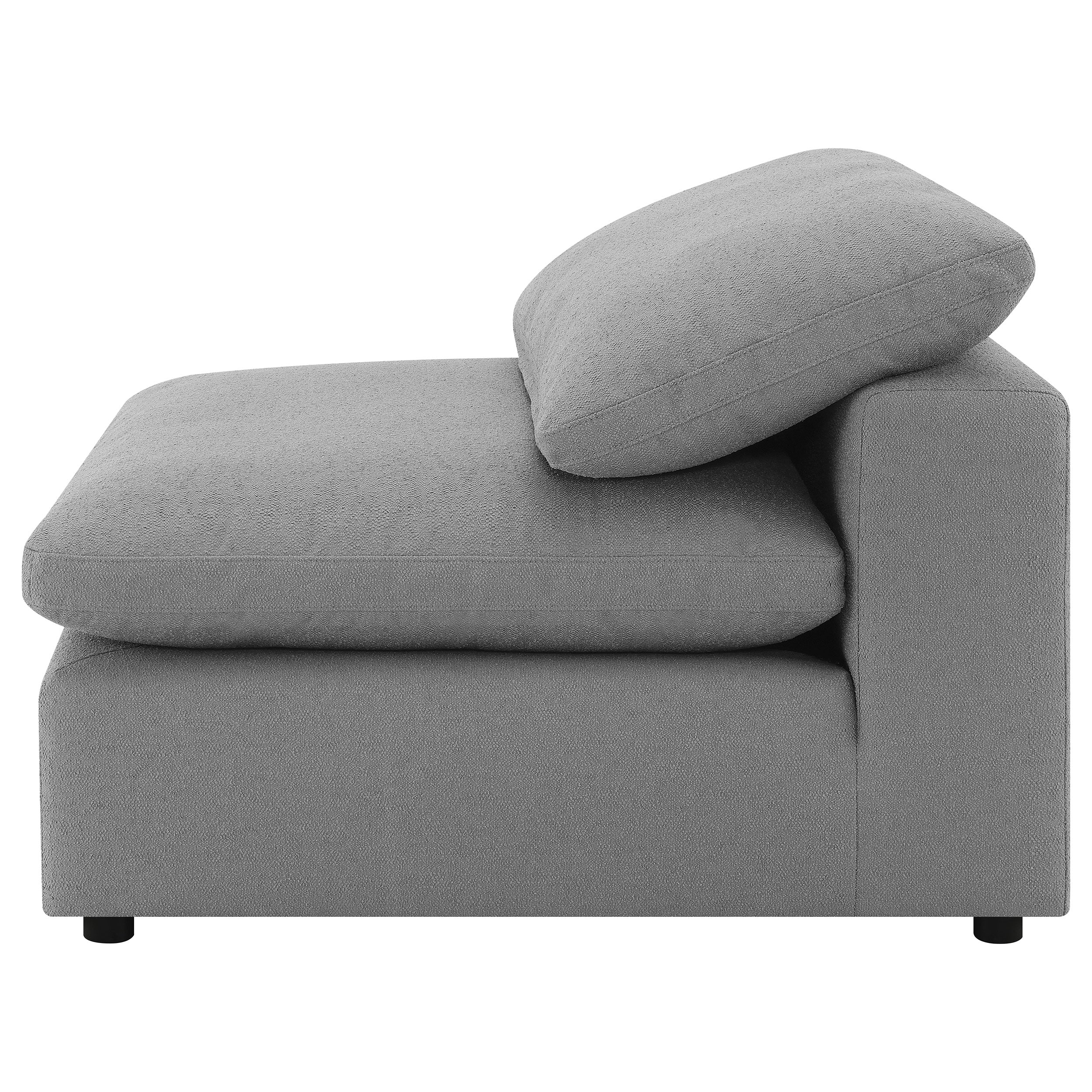 Raleigh Boucle Upholstered Armless Chair Ivory