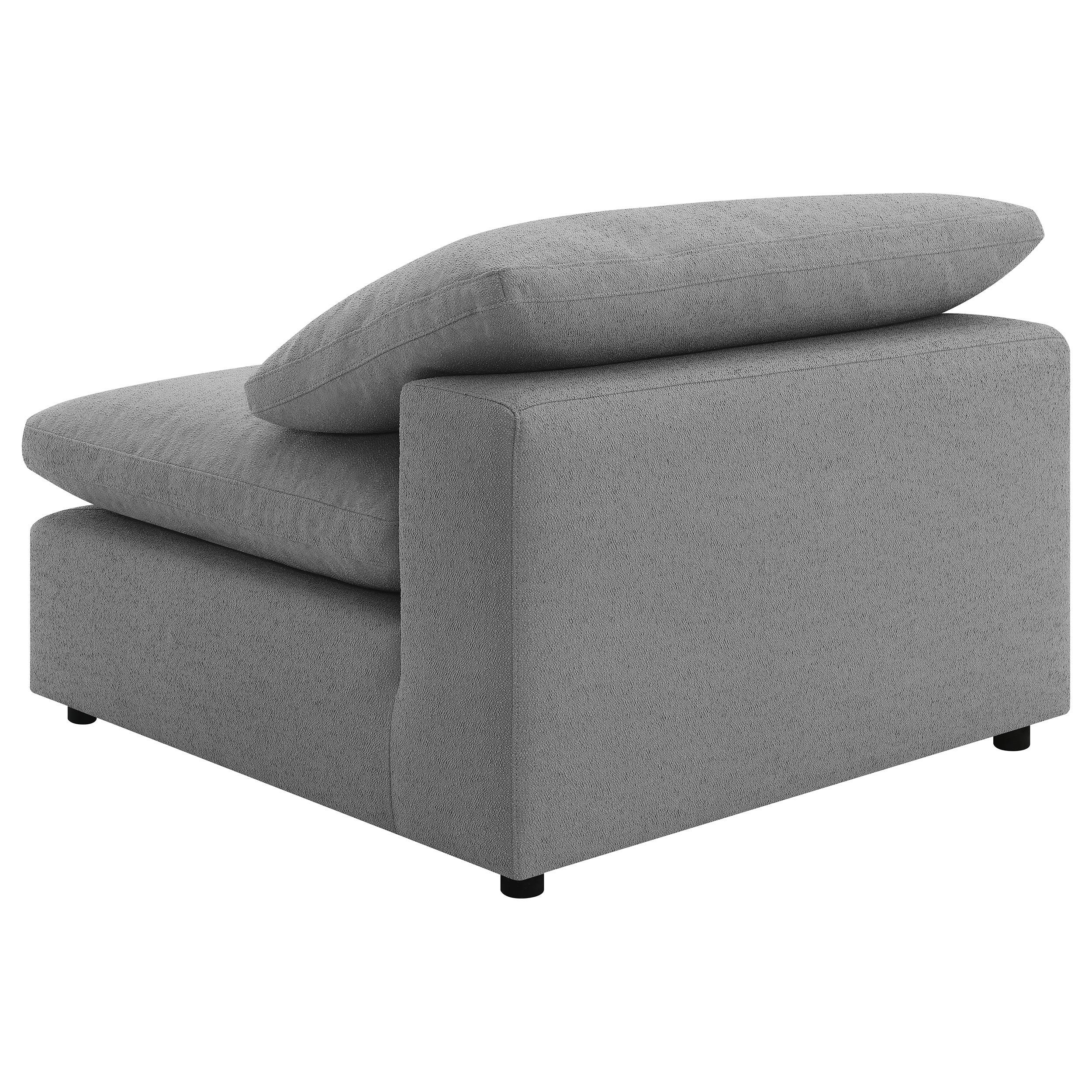 Raleigh Boucle Upholstered Armless Chair Ivory
