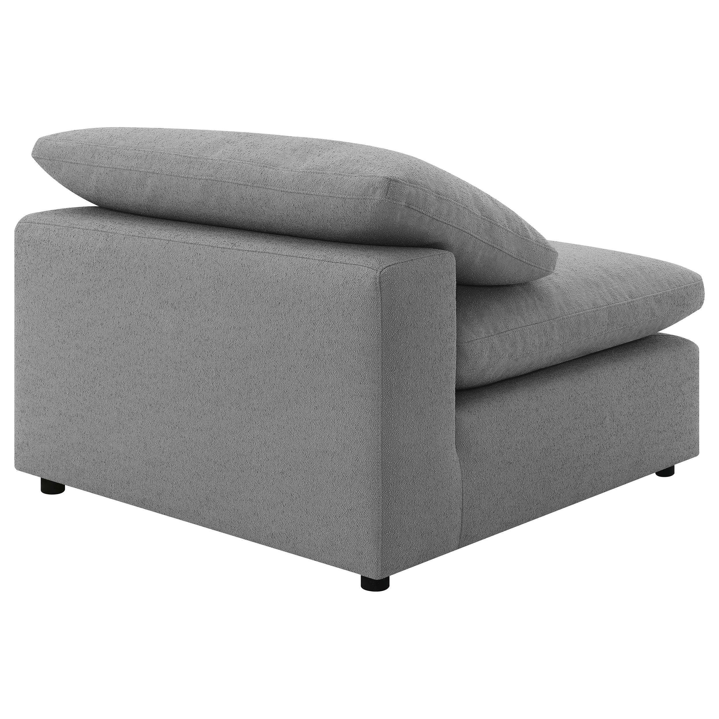 Raleigh Boucle Upholstered Armless Chair Ivory