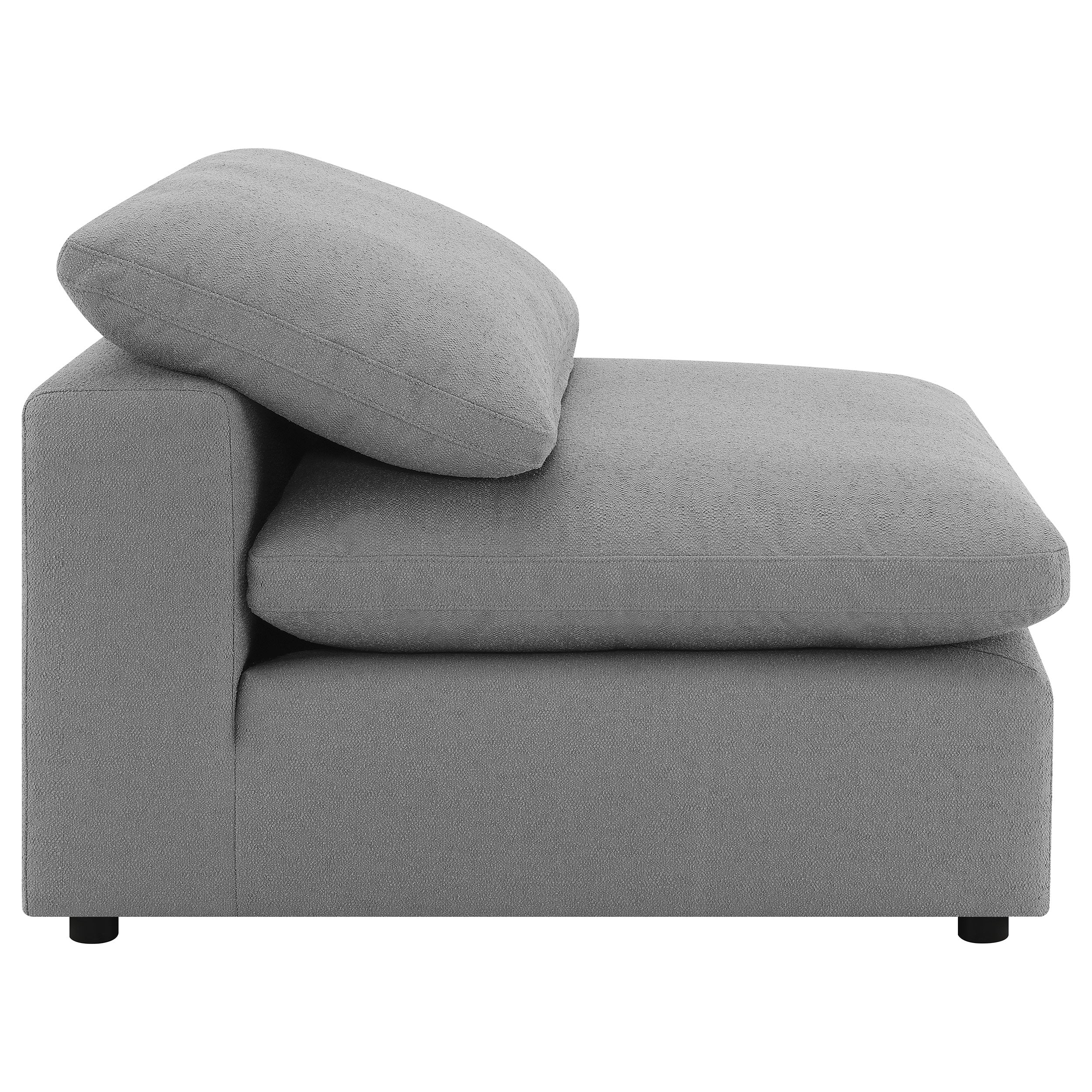 Raleigh Boucle Upholstered Armless Chair Ivory