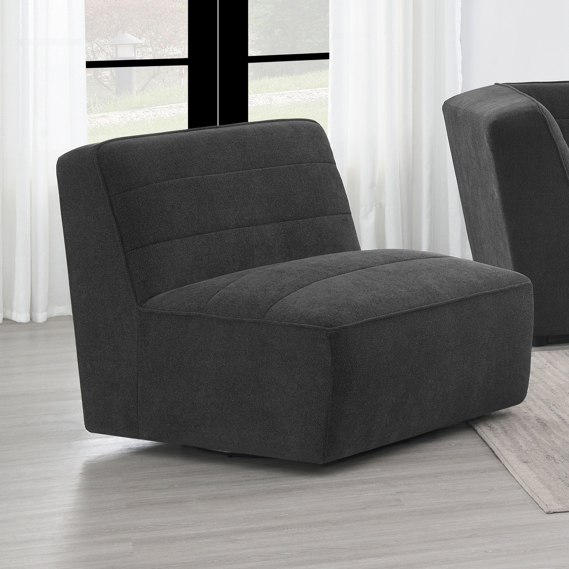 Sunny Upholstered Armless Chair Natural