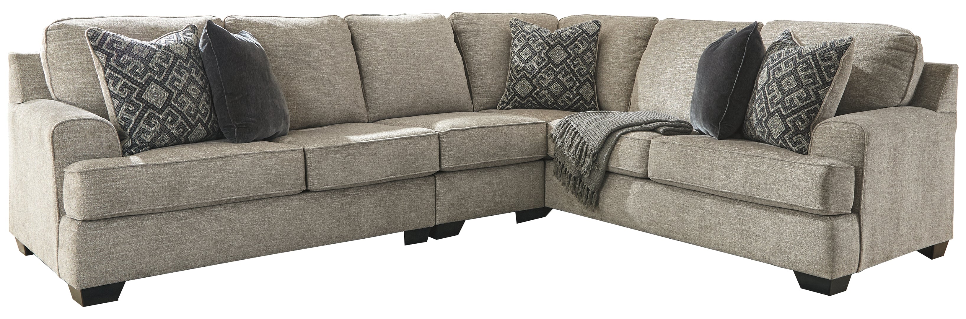 Bovarian Sectional with Ottoman (Customizable)