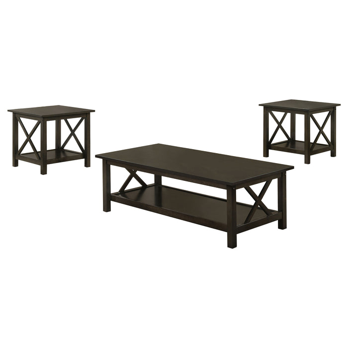 Rachelle  Rectangular Coffee Table Set Deep Merlot