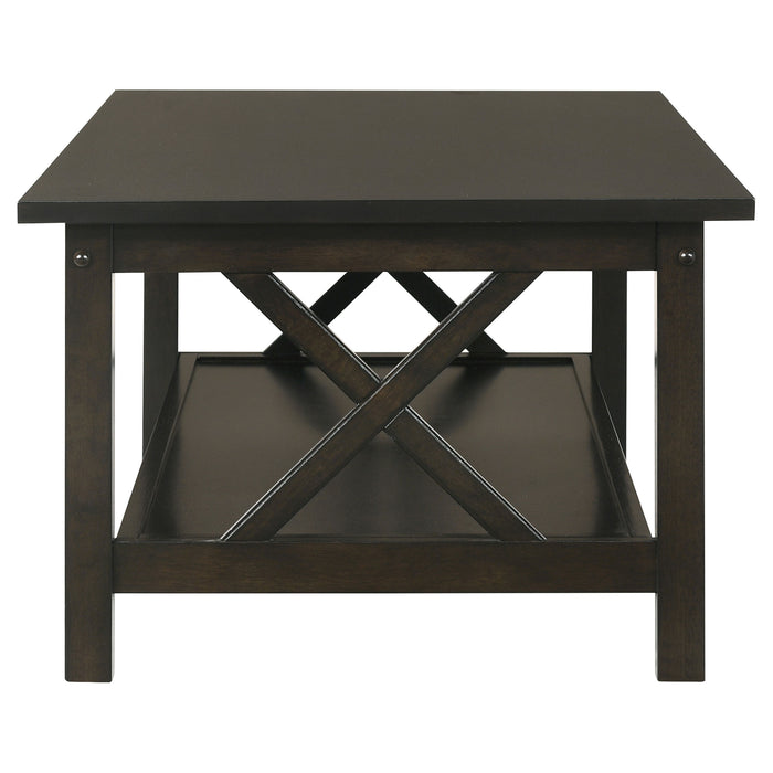 Rachelle  Rectangular Coffee Table Set Deep Merlot