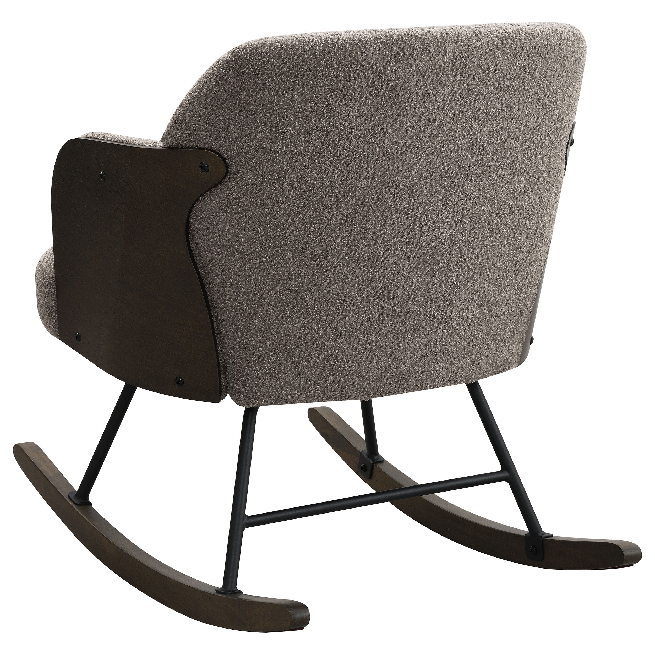 Paige Boucle Upholstered Mid Back Rocking Chair Beige