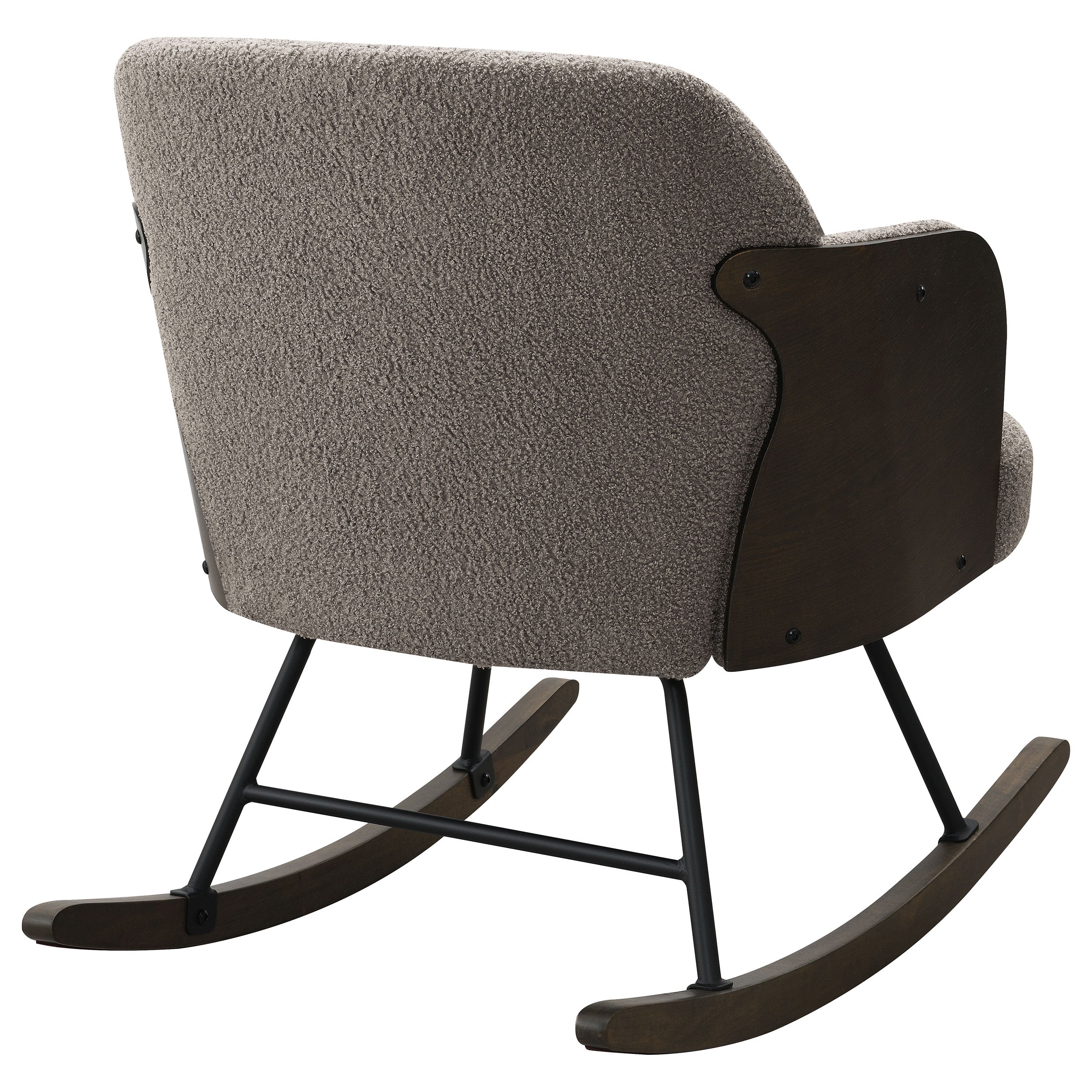 Paige Boucle Upholstered Mid Back Rocking Chair Beige
