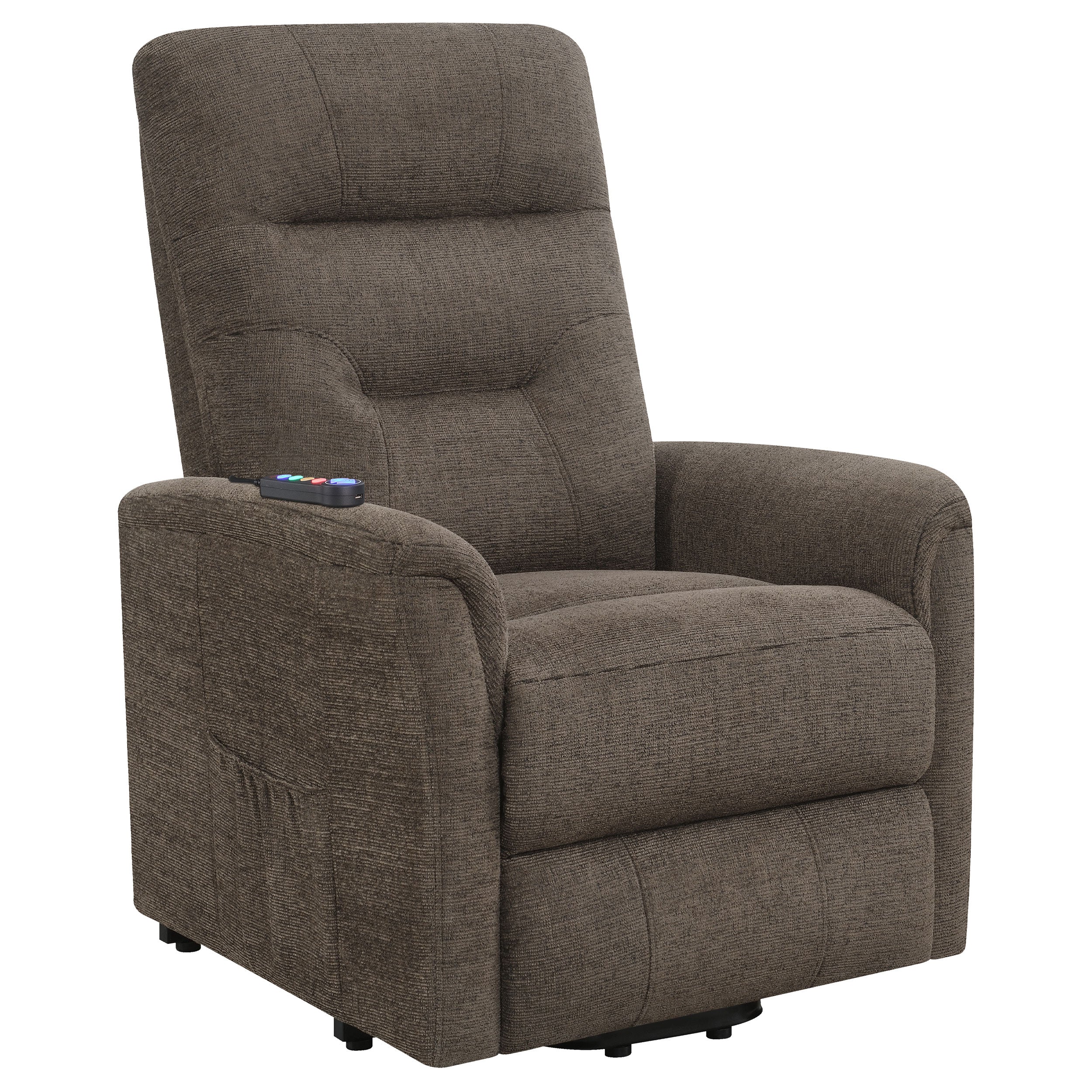 Henrietta Upholstered Power Lift Massage Chair Beige