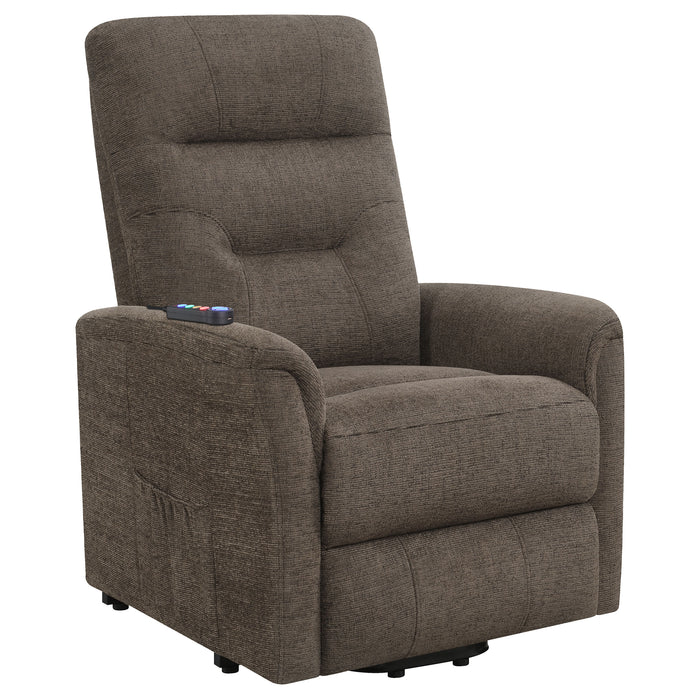 Henrietta Upholstered Power Lift Massage Chair Beige