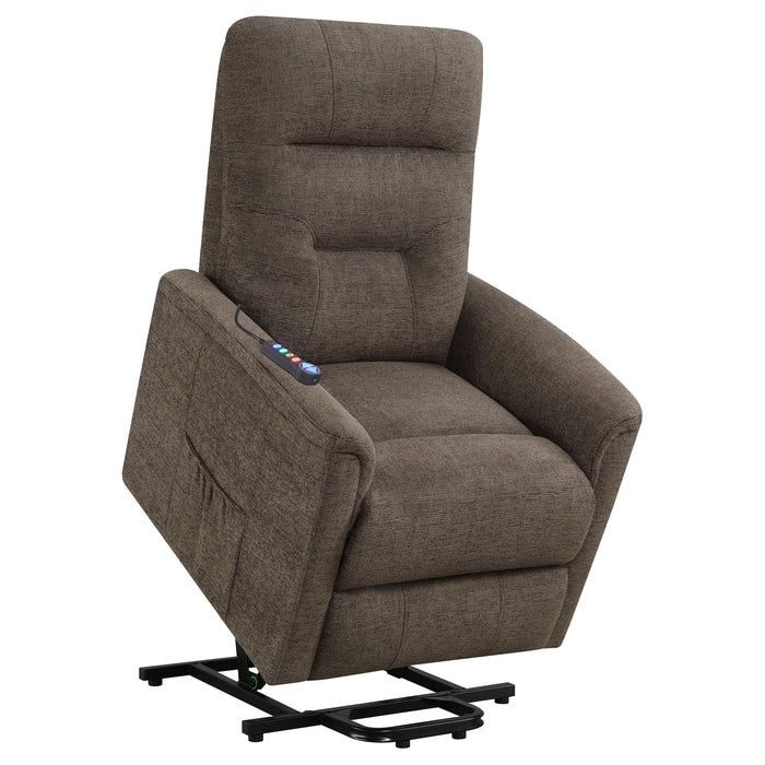 Henrietta Upholstered Power Lift Massage Chair Beige