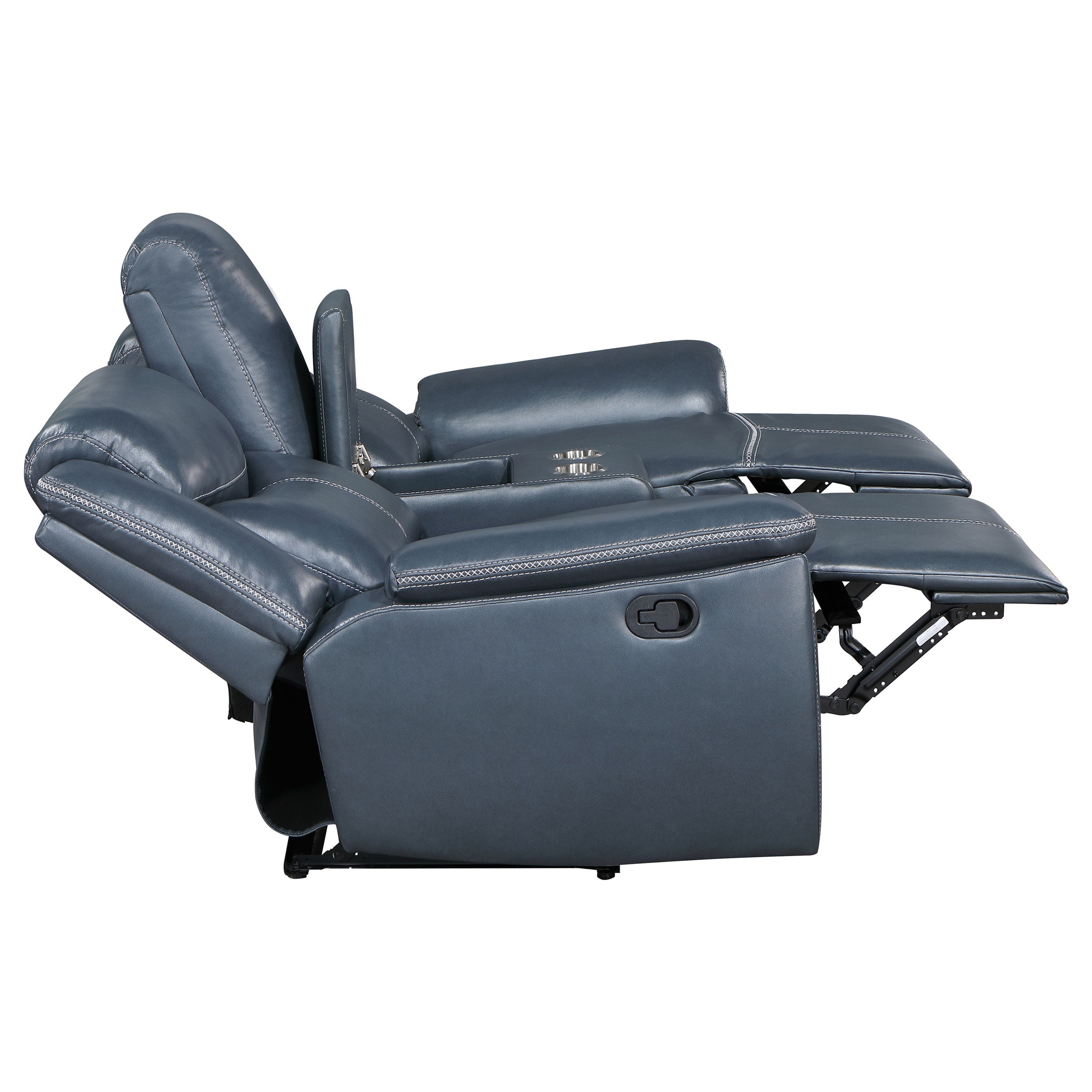 Sloane  Upholstered Reclining Sofa Set Blue