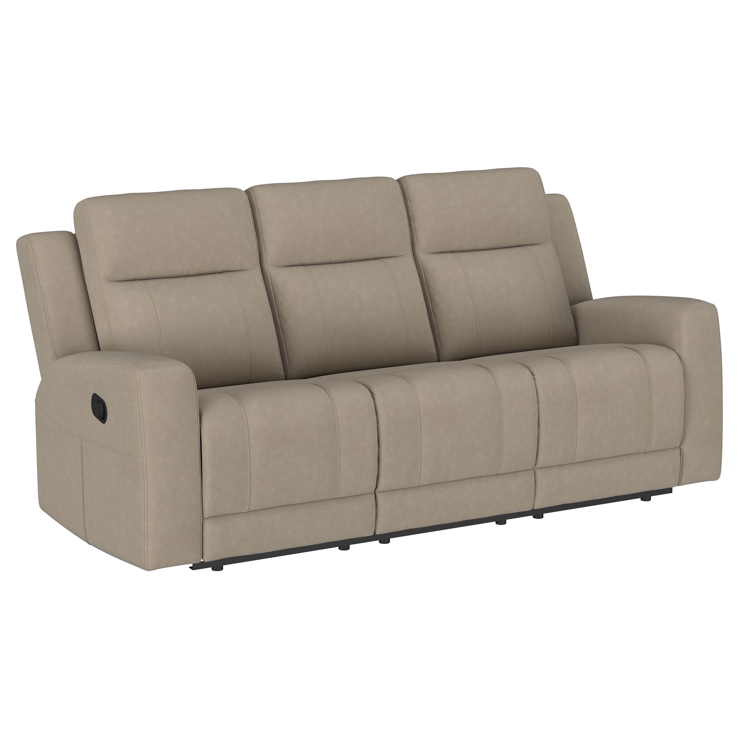 Brentwood  Upholstered Reclining Sofa Set Charcoal/Taupe