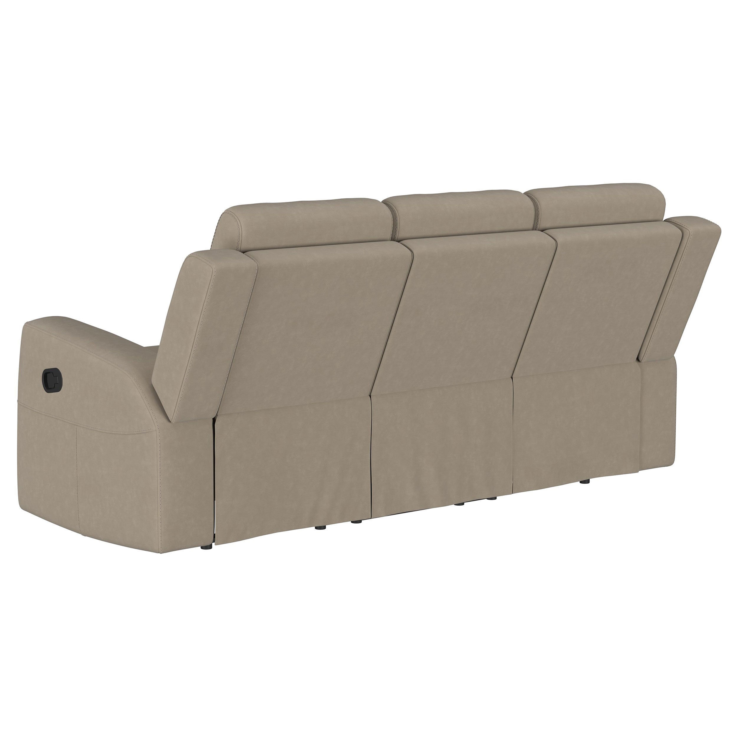 Brentwood  Upholstered Reclining Sofa Set Charcoal/Taupe